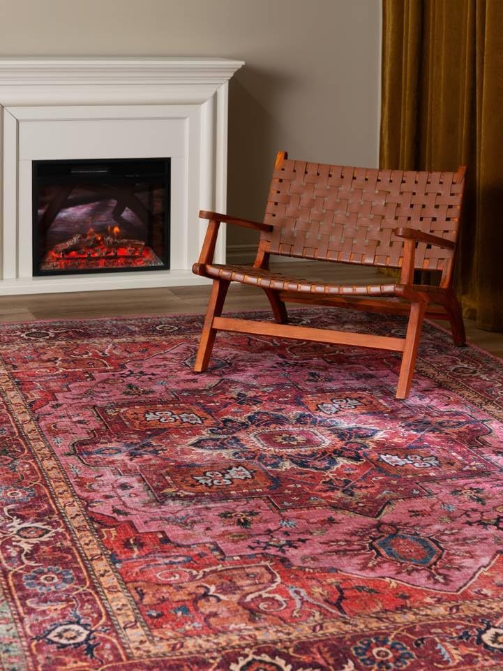 Detalle 2 de RugVista Georgia Oriental vloerkleed 120 x 180 cm, rood-roze, laagpolig