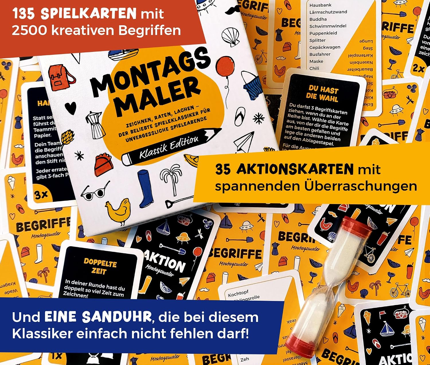 Detalle 2 de MONTAGSMALER Lustiges Zeichenspiel 2500 Begriffe