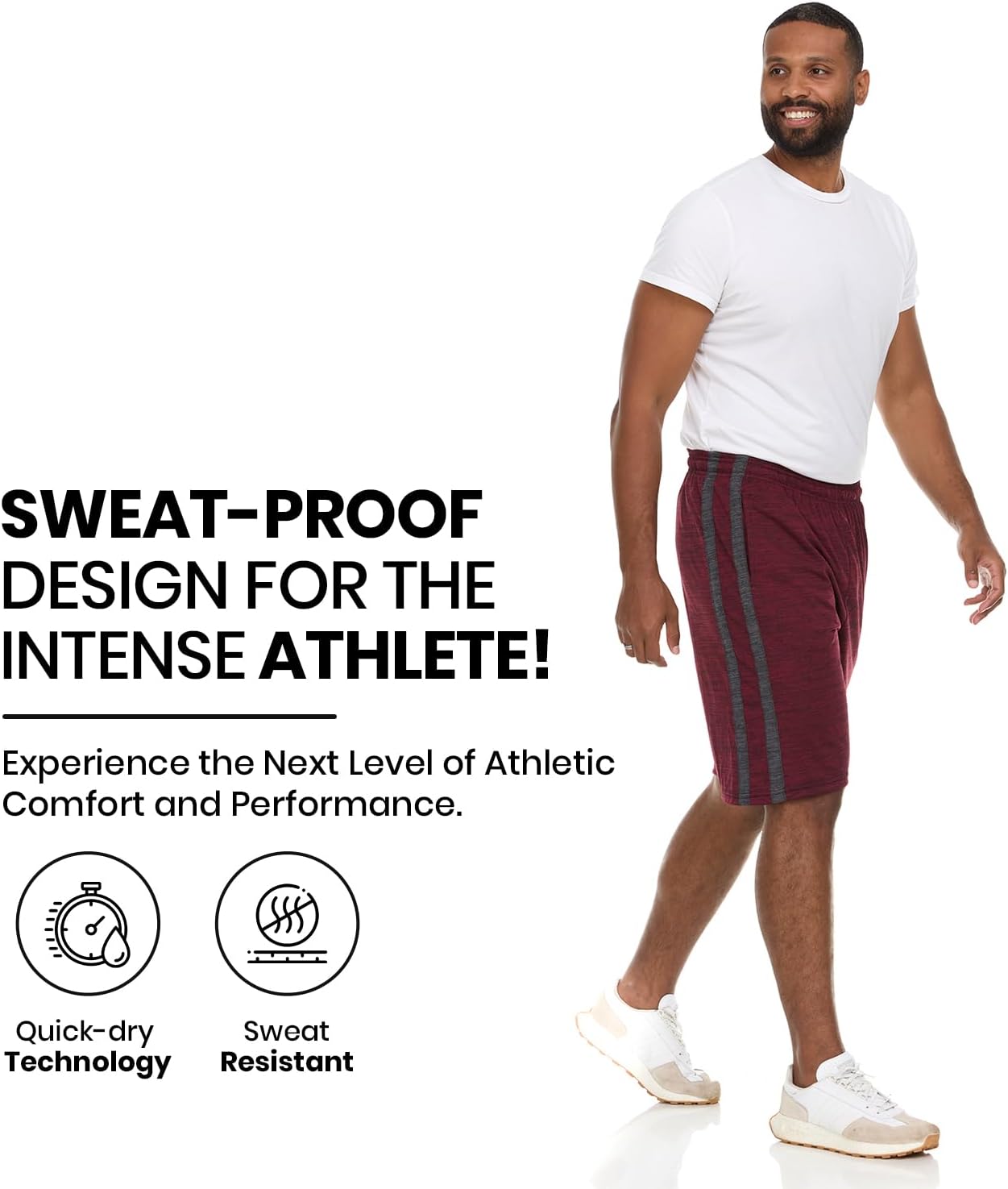 Thumbnail 3 de 5 Pack: Men's Dry-Fit Sweat Resistant Active Athletic Performance Shorts