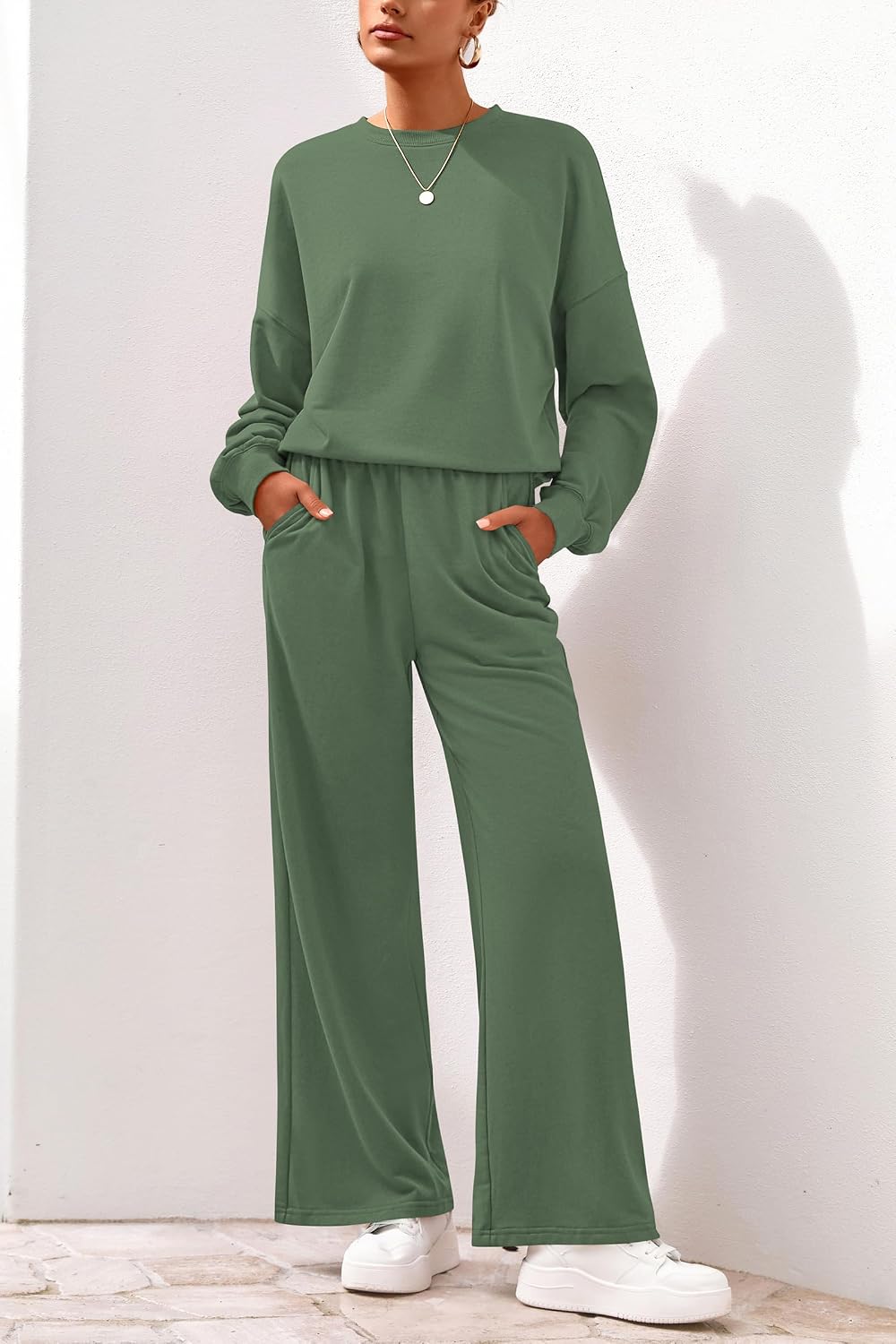 Detalle 2 de PRETTYGARDEN 2-Piece Fall Sweatsuit lounge set