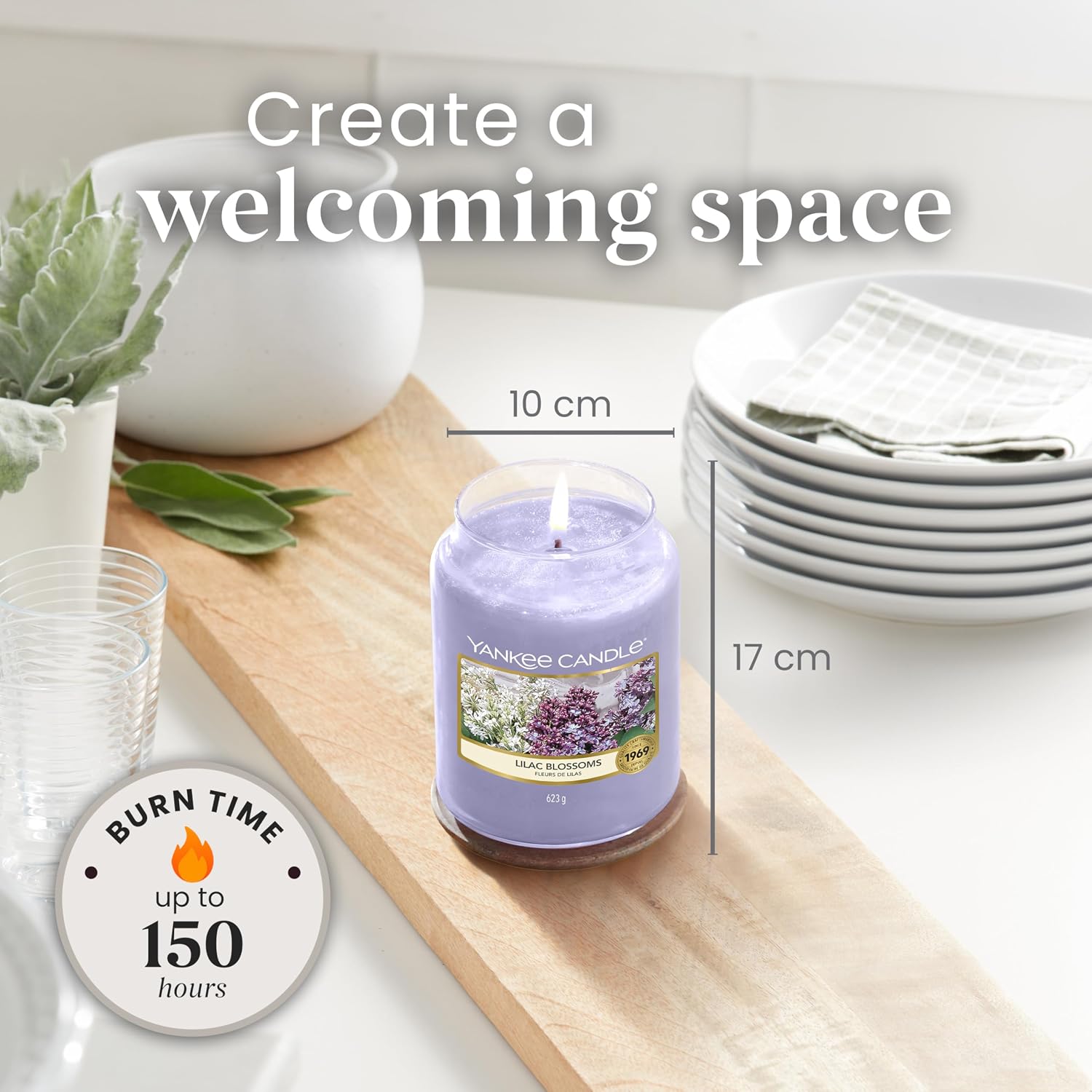 Detalle de Yankee Candle Lilac Blossoms Large Jar