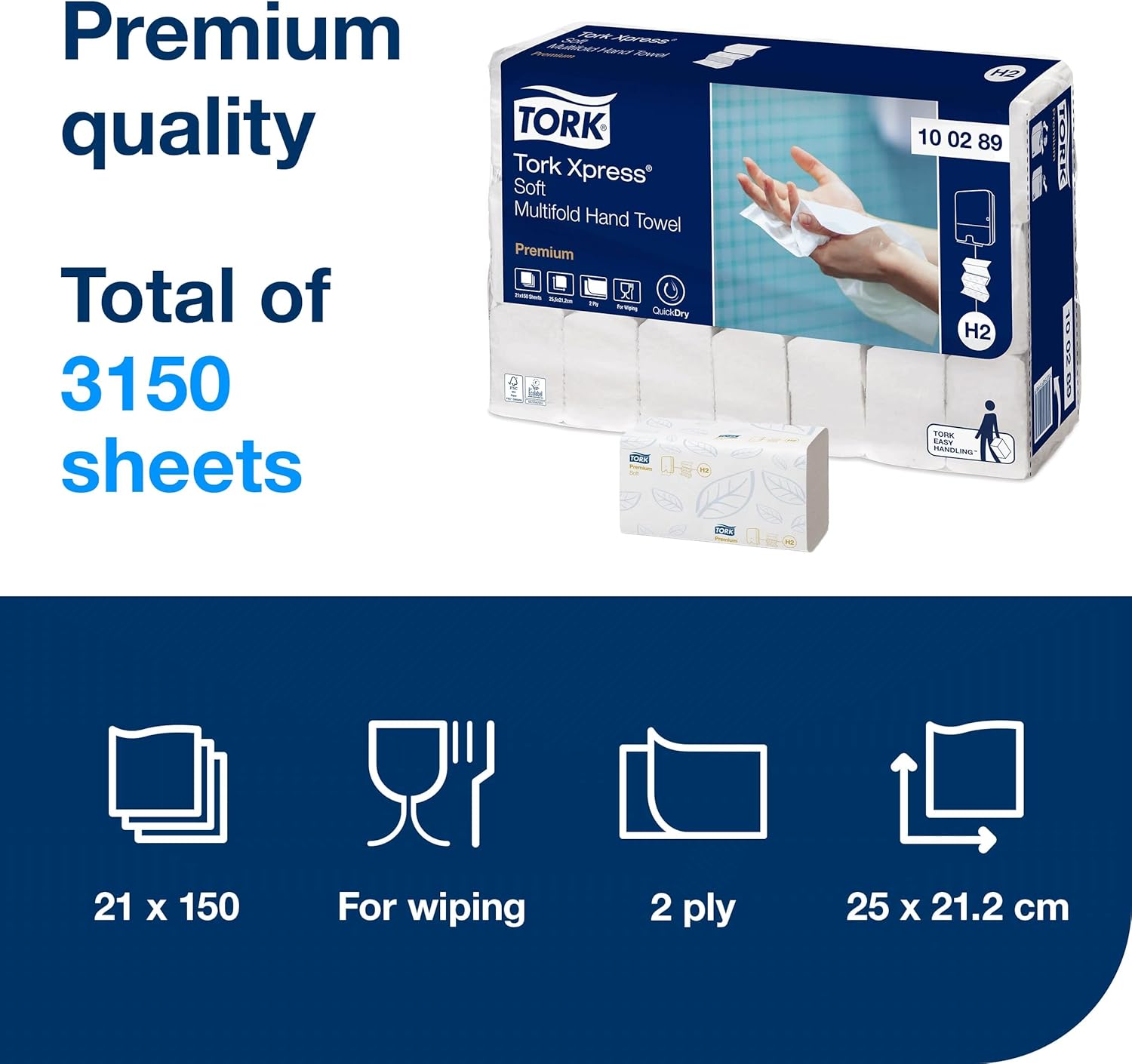 Detalle 2 de Tork Xpress Soft Multifold Towels 100289