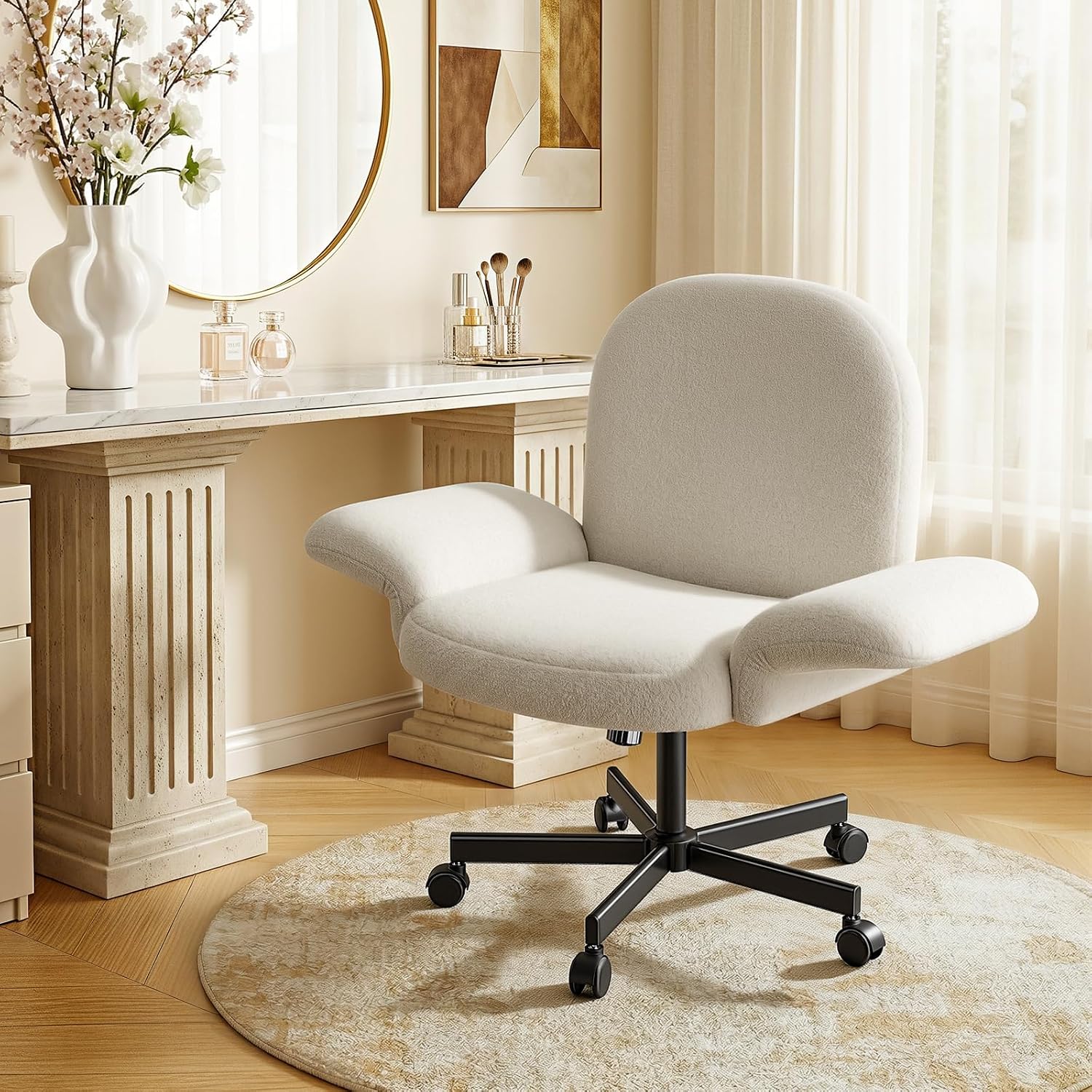 Detalle 2 de Marsail Office Chair, Chenille Fabric