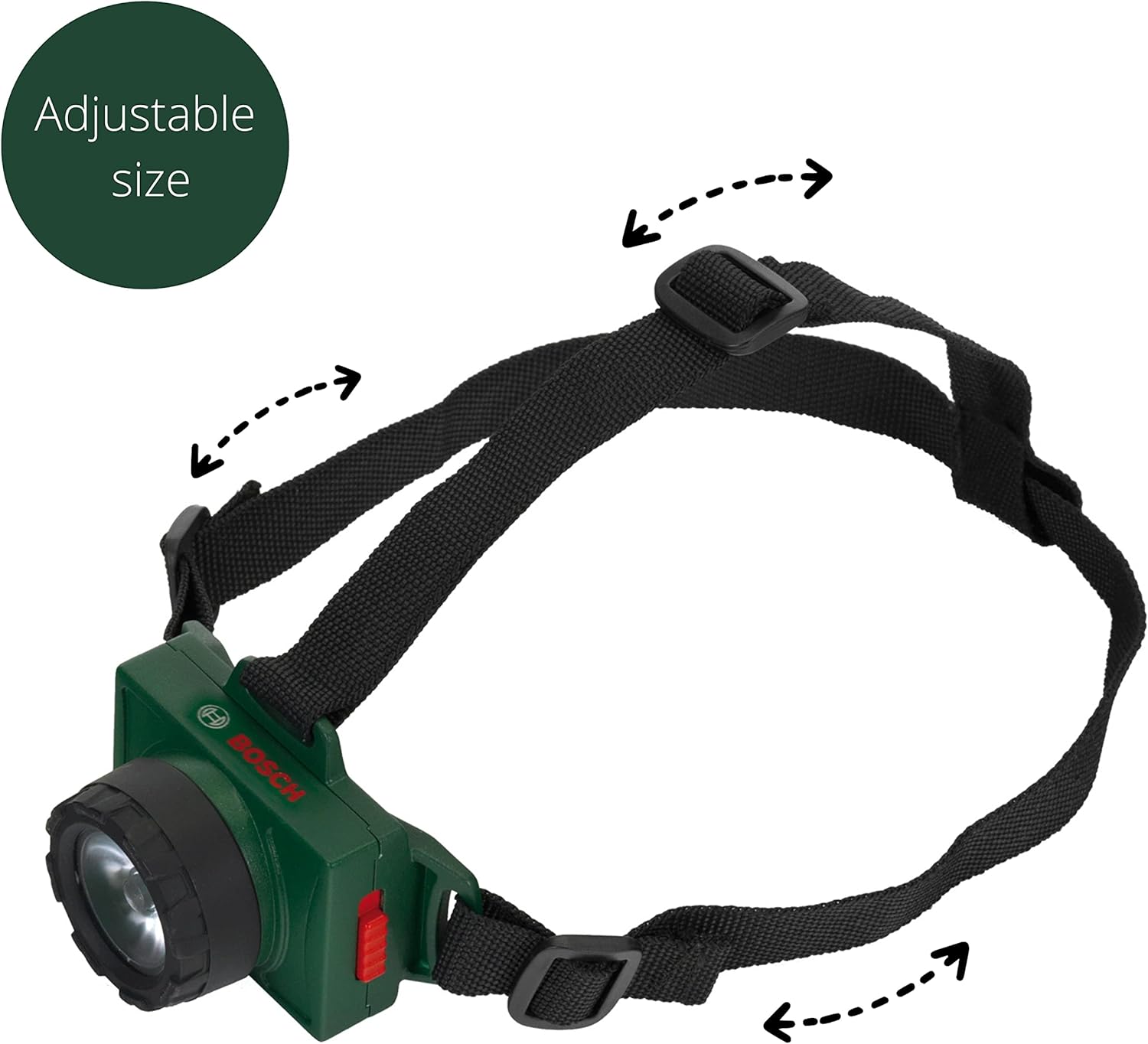 Detalle de Theo Klein 8758 Bosch lampe frontale ajustable avec élastique et coussinet frontal (à piles) – jouet dès 3 ans