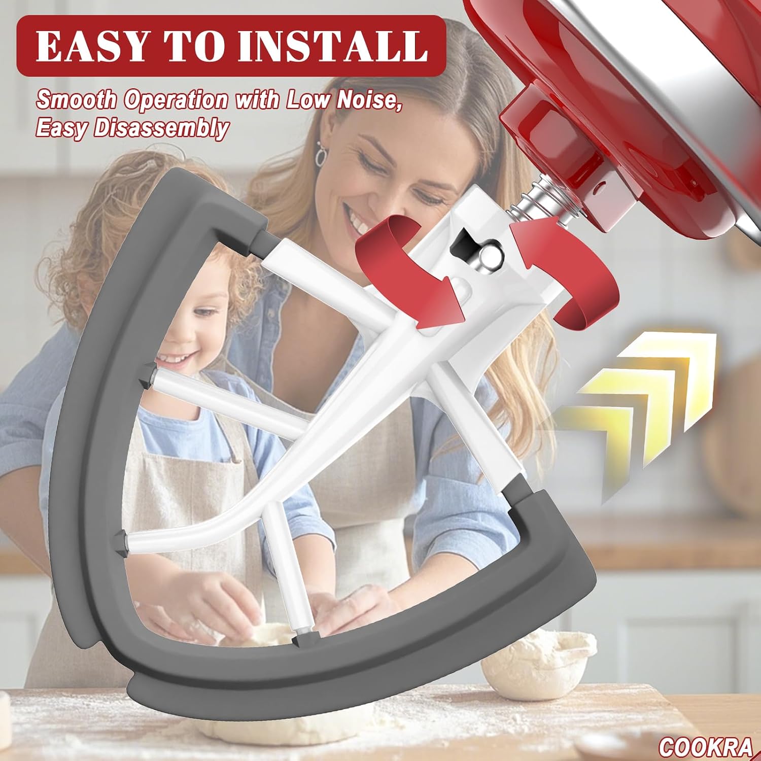Thumbnail 4 de KitchenAid-compatible flex edge beater with silicone edges