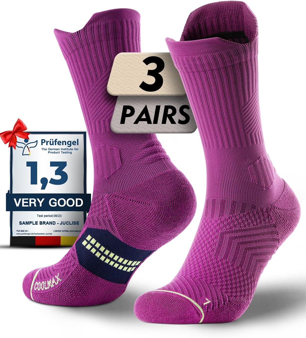 Thumbnail 6 de Juclise chaussettes bambou Coolmax, 15-20 mmHg