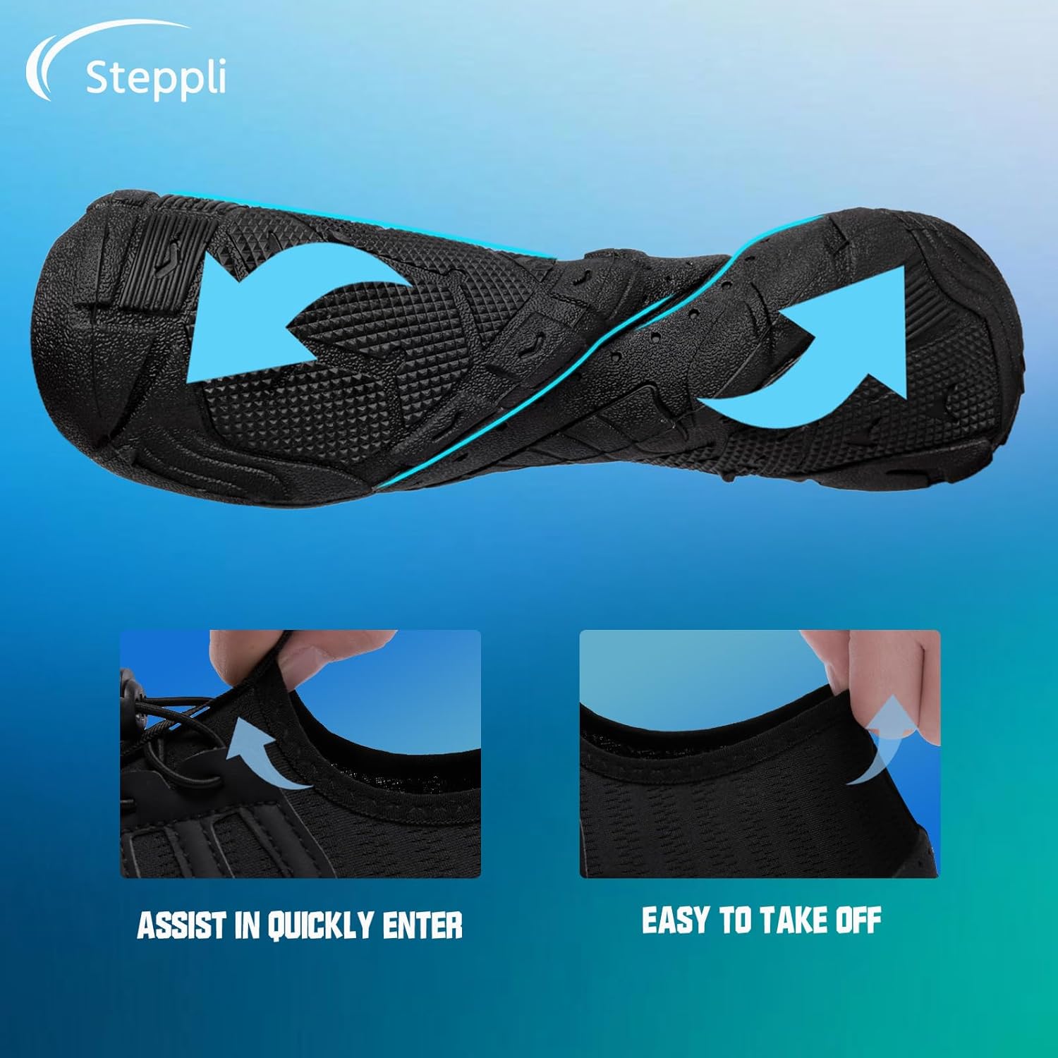 Thumbnail 3 de Steppli Water Shoes Beach Swim Sea Aqua Barefoot Shoes for Men and Women