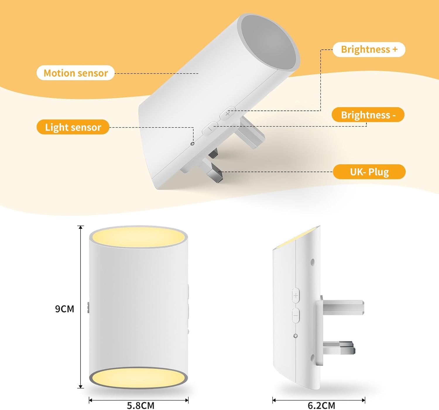 Thumbnail 5 de Night Light Plug in Wall 100LM 2 Pack