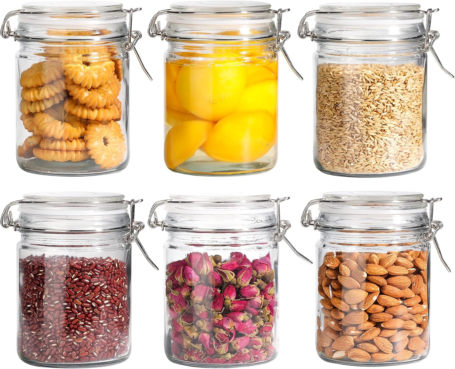 Detalle de ComSaf Airtight Glass Canister Set 25oz 🍶