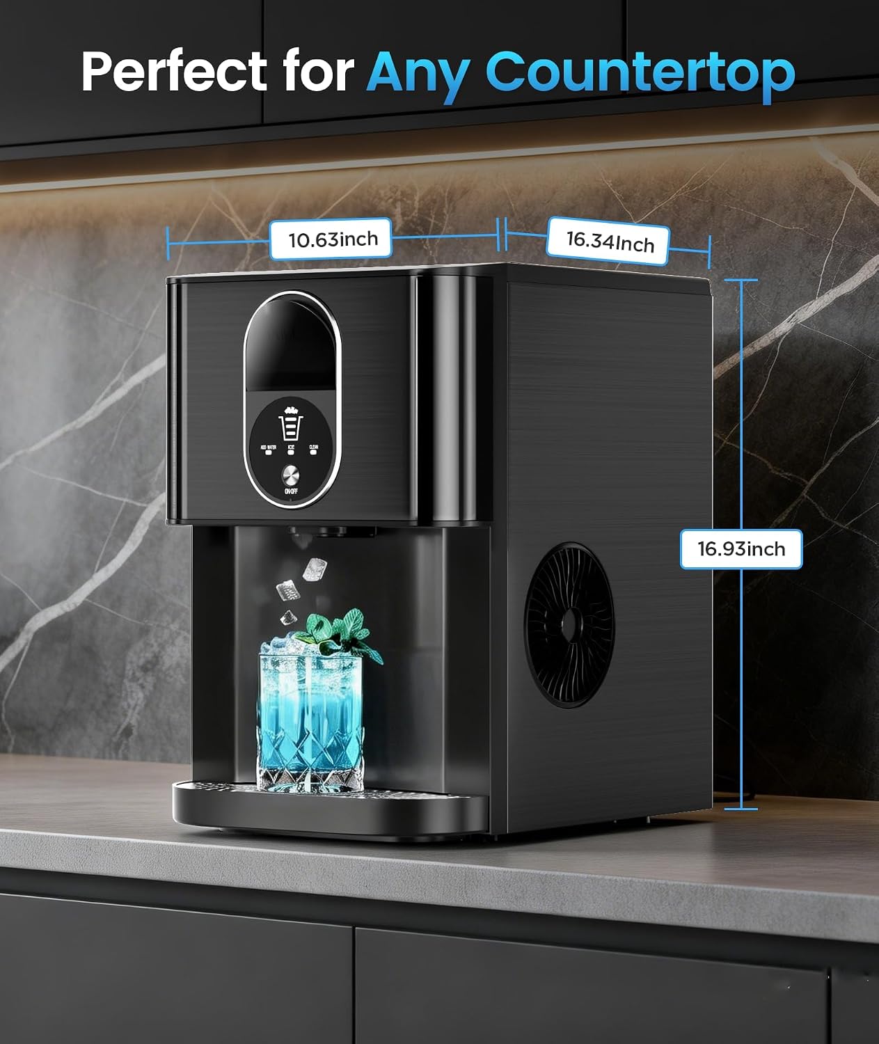 Thumbnail 6 de Antarctic Star HZB-20DN Nugget Ice Maker, 44 lb Daily Output, 2.4L Tank