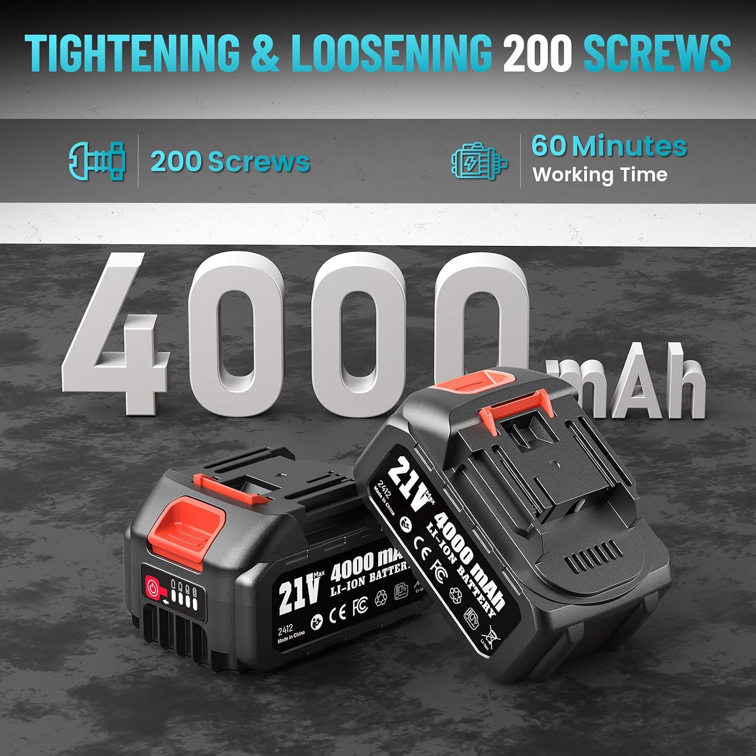 Detalle 2 de TaskStar Cordless Impact Wrench 1200N·m