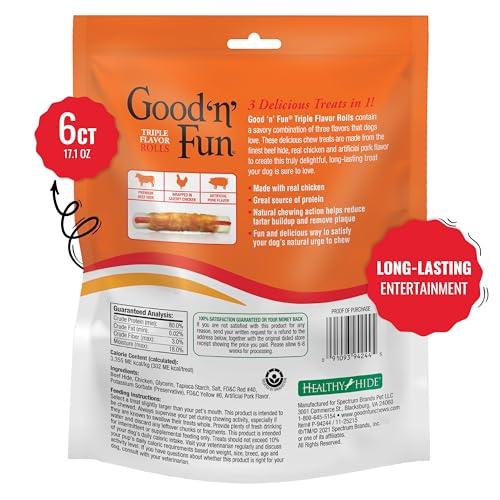 Thumbnail 6 de Good 'n' Fun Roll Long-Lasting Dog Treat for Large Dogs, 6 Count