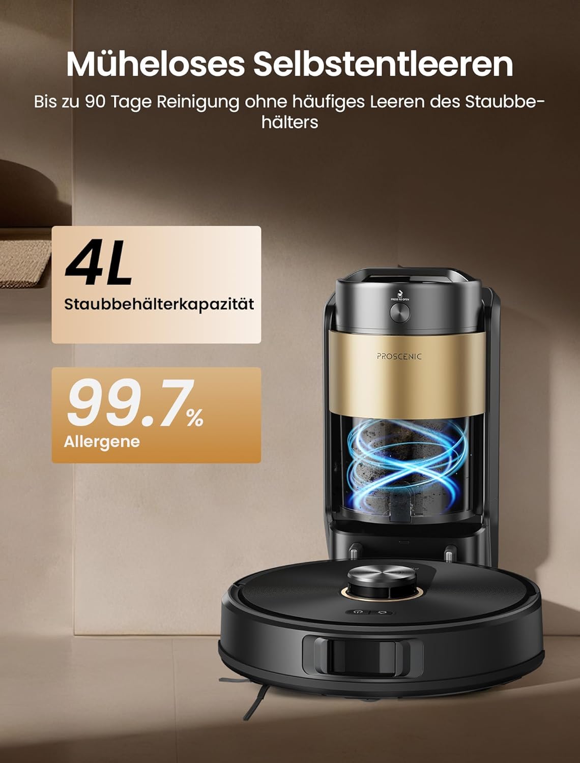 Thumbnail 3 de Proscenic Q20Plus: 3-in-1 Saug- und Wischroboter mit automatischer Entleerung