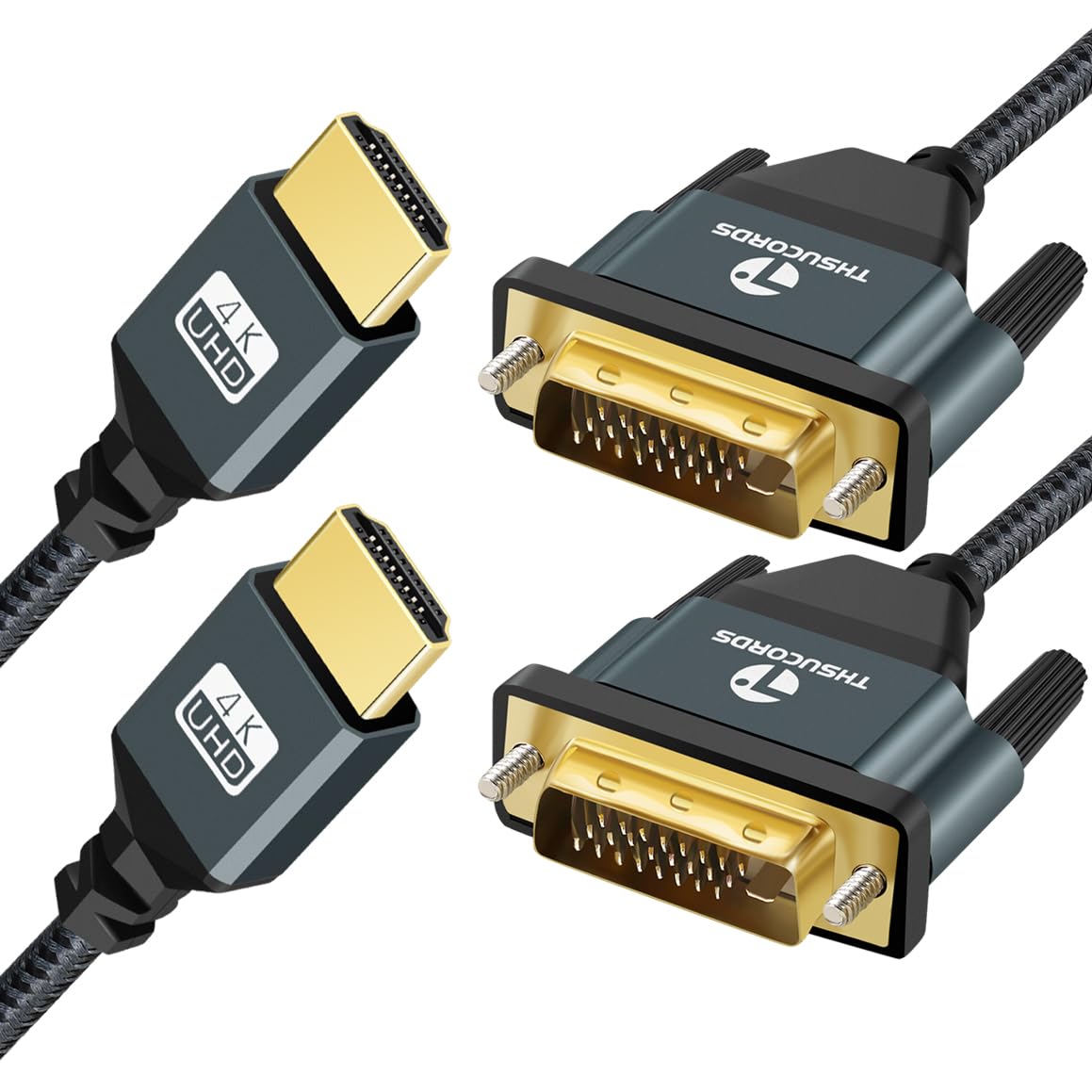 Detalle de Thsucords 4K HDMI to DVI Cable 1M 2Pack