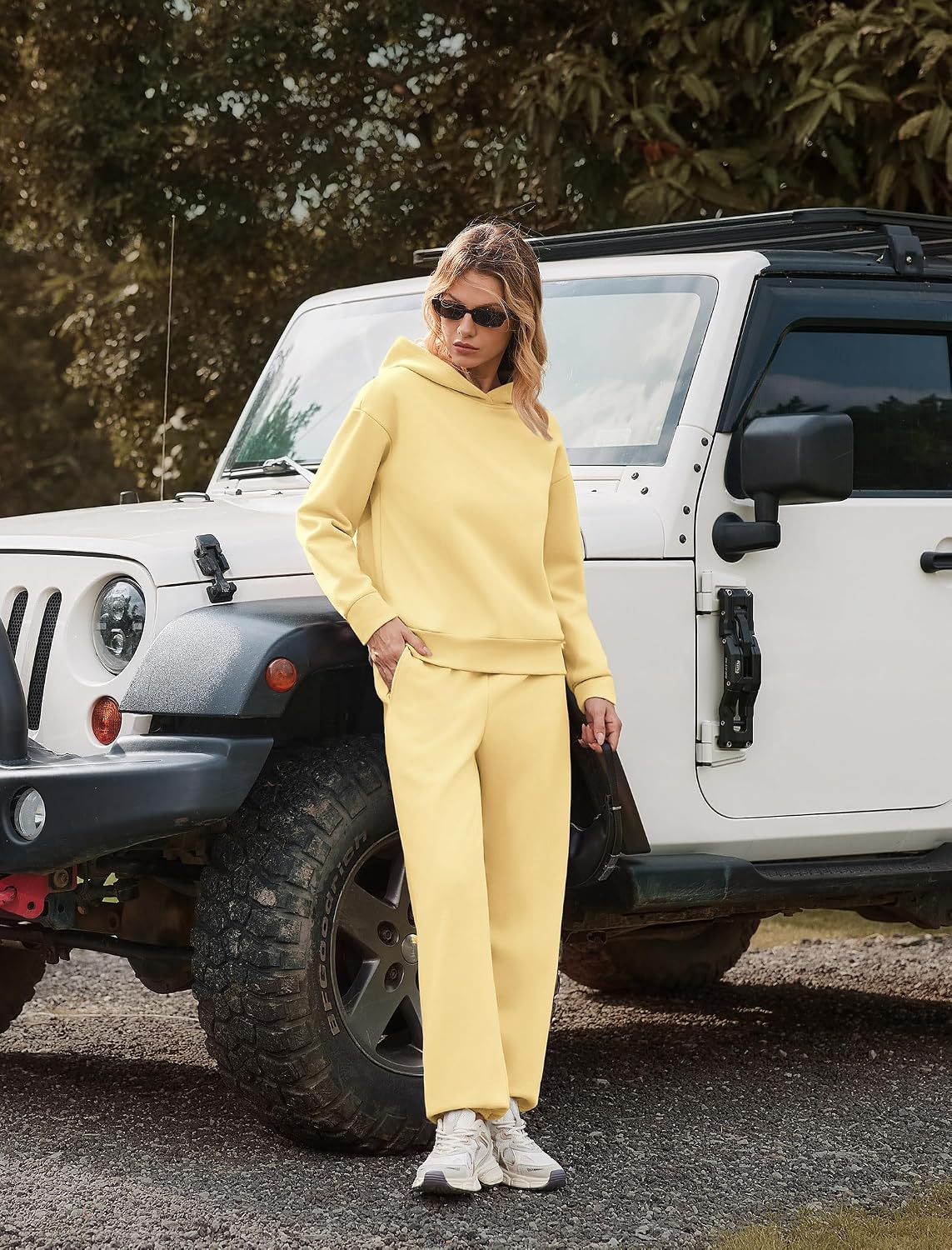 Thumbnail 2 de PINSPARK Women's Fleece Lounge Set, Drop-Shoulder Hoodie and Joggers