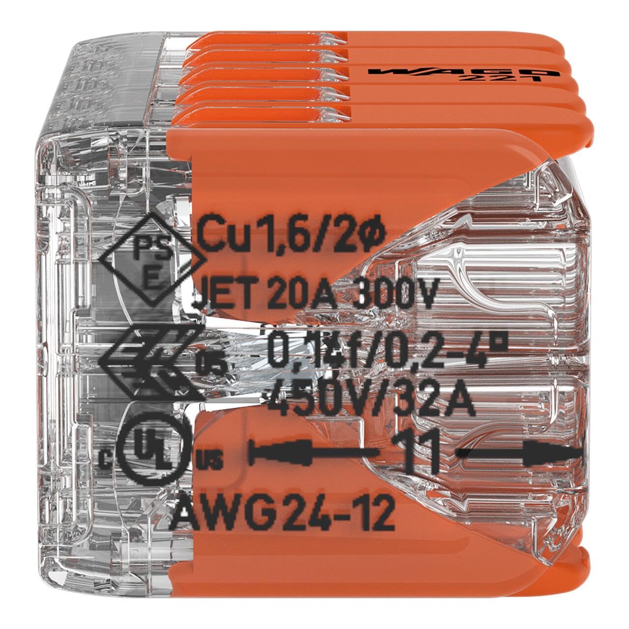 Detalle 2 de WAGO 221-420 Lot de 15 bornes à levier 10 conducteurs