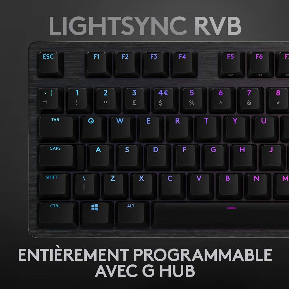 Thumbnail 6 de Logitech G512 Clavier Gamer Mécanique – GX Brown, RGB LIGHTSYNC, aluminium 5052, AZERTY Noir