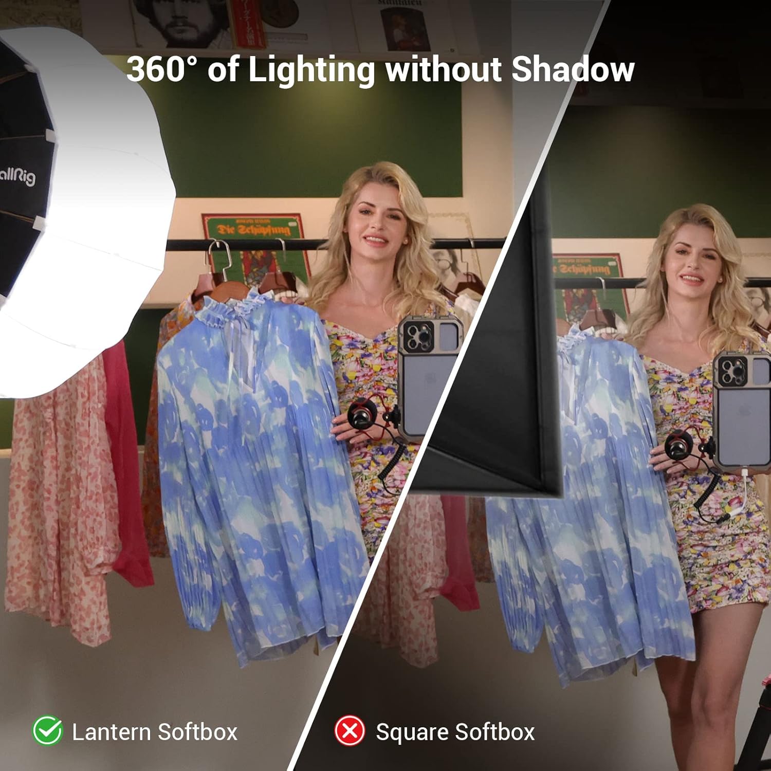 Detalle 2 de SMALLRIG Lantern Softbox 65 cm