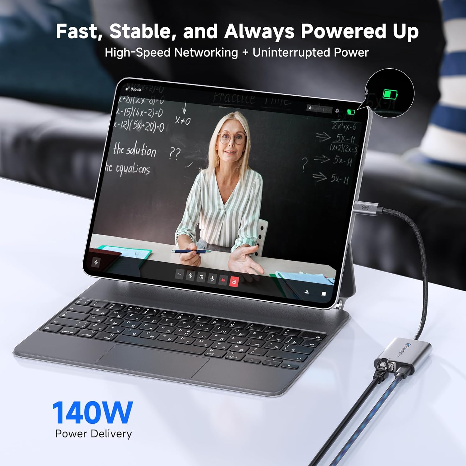 Thumbnail 6 de Cable Matters USB C to 2.5Gb Ethernet Adapter with 140W Charging