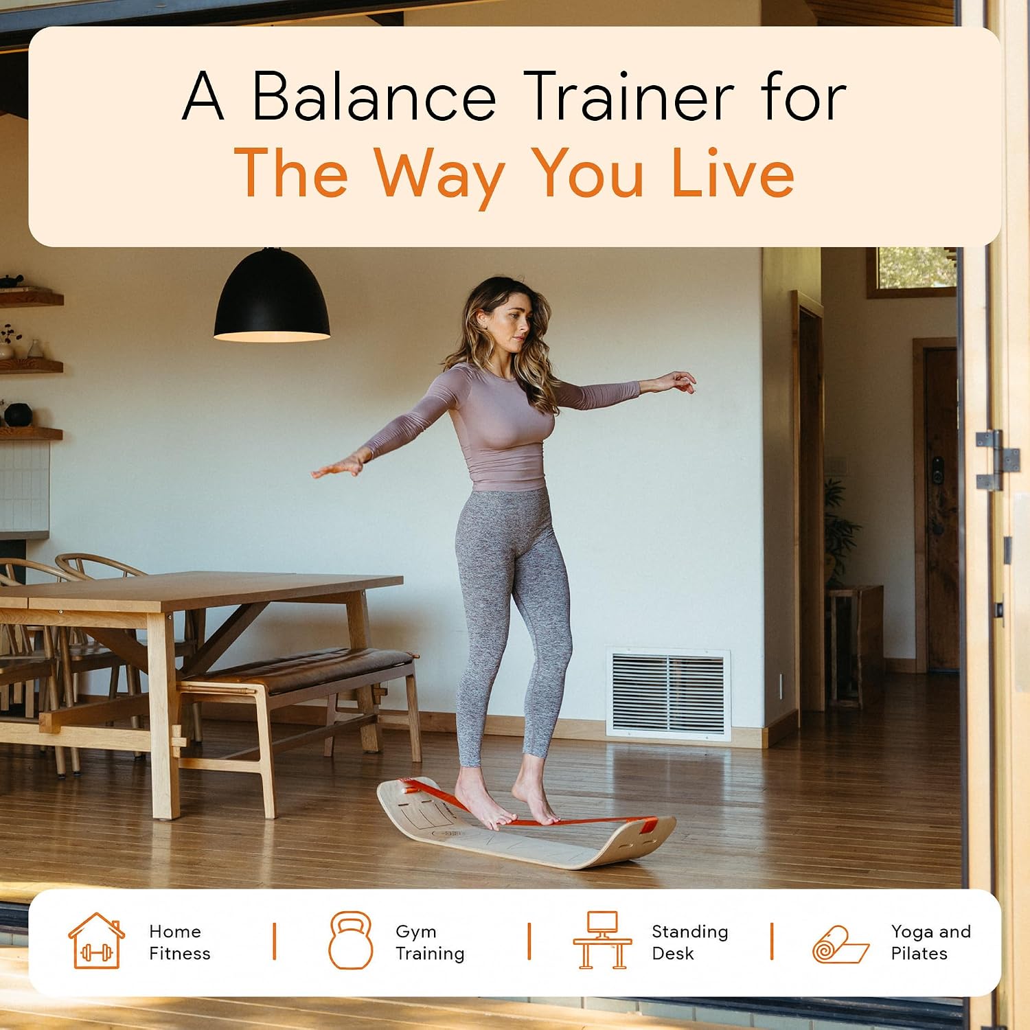 Thumbnail 6 de GIBBON SlackBoard GB-0182 Balance Board, 1-Line Slackline, American Maple