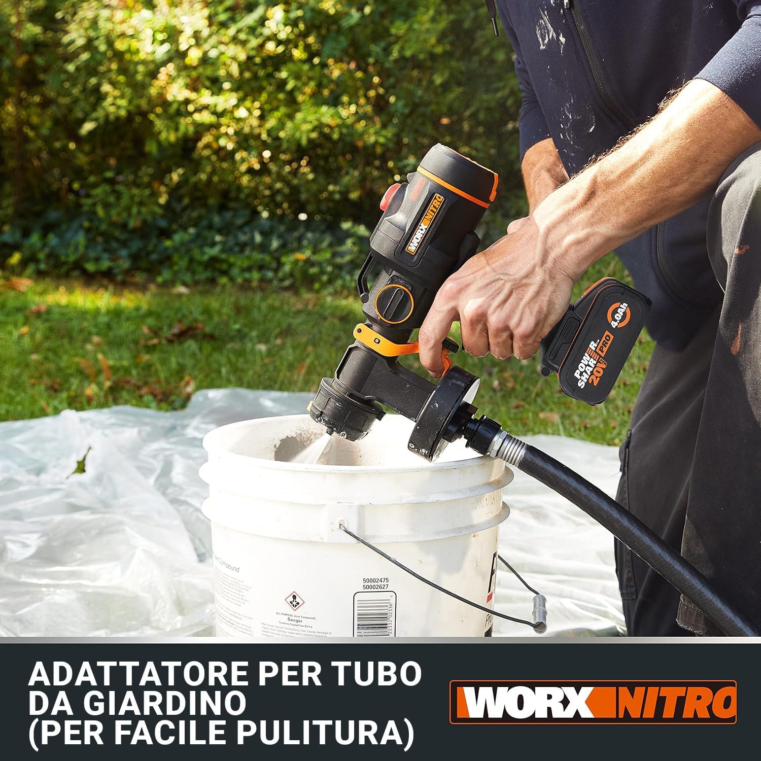 Thumbnail 4 de WORX WX020.9 spruzzatore per vernice HVLP senza fili 18 V (20 V MAX) – nero