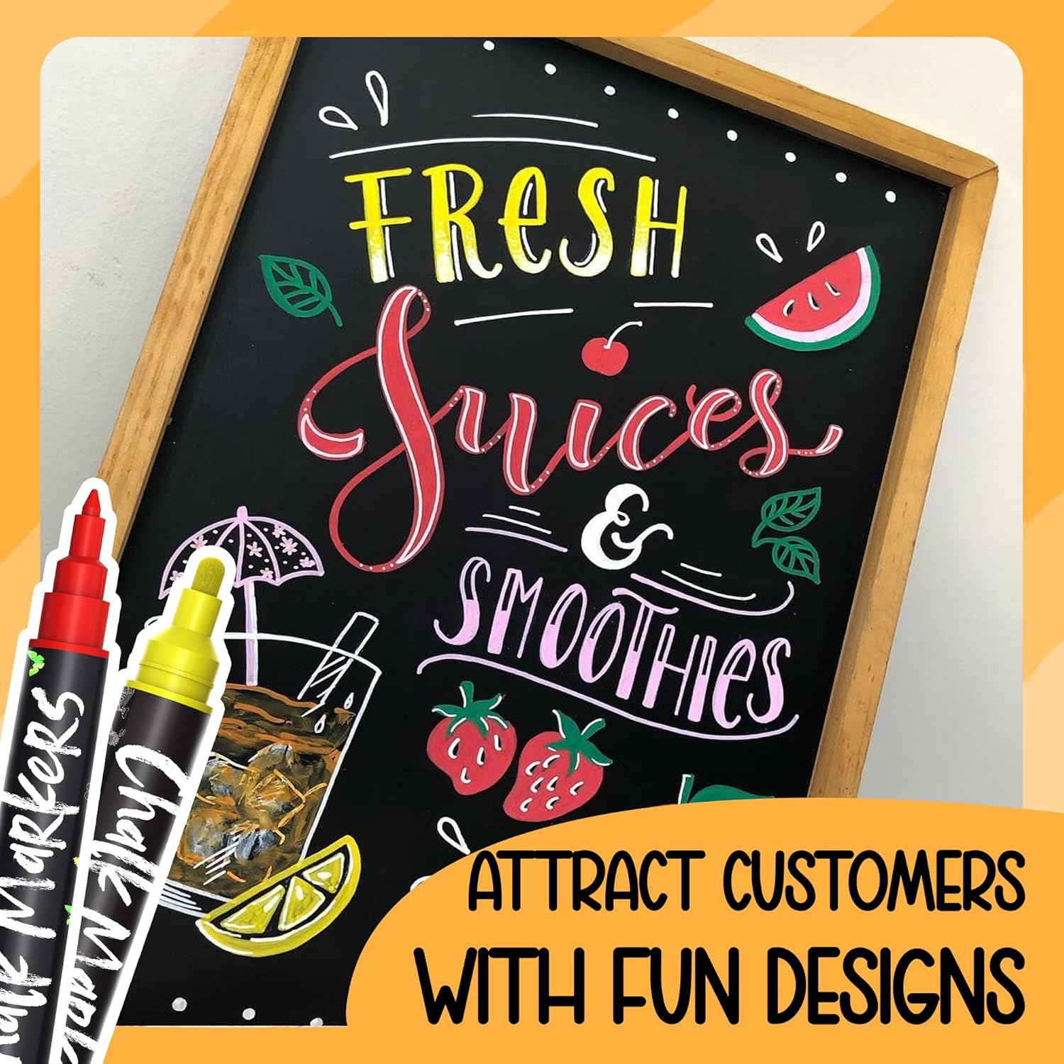 Thumbnail 4 de Chalkola Dual Tip Liquid Chalk Markers (21 Pack) for Blackboards, Glass and More