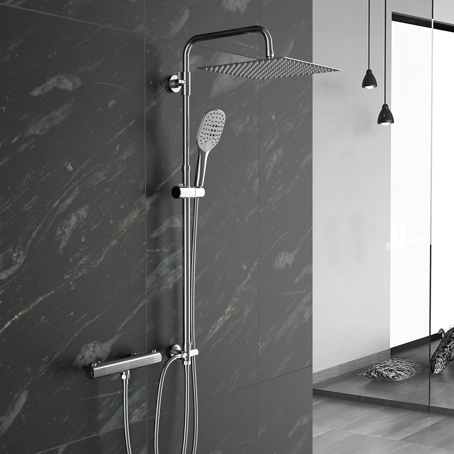 Thumbnail 1 de JOHO Thermostatbatterie Duscharmatur 38 °C Sicherheit