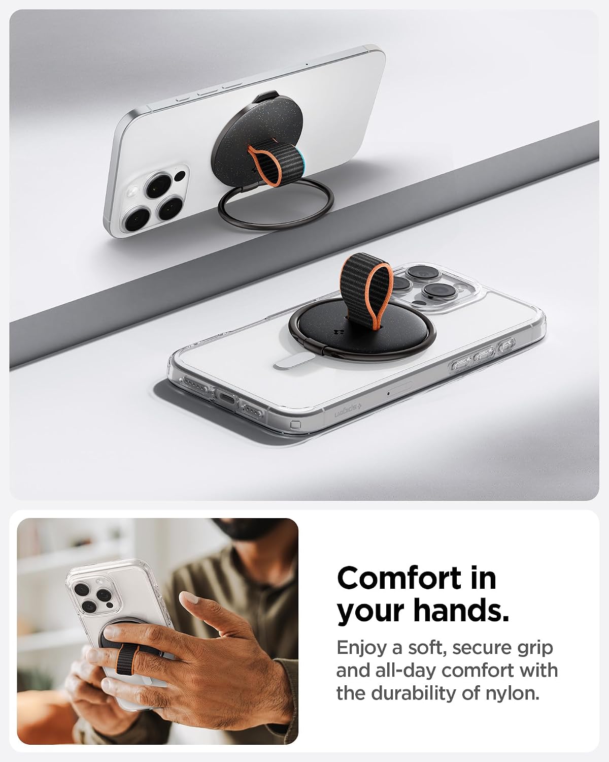 Detalle 2 de Spigen O‑Mag Ring MagFit anneau magnétique pour iPhone 17 Pro Max