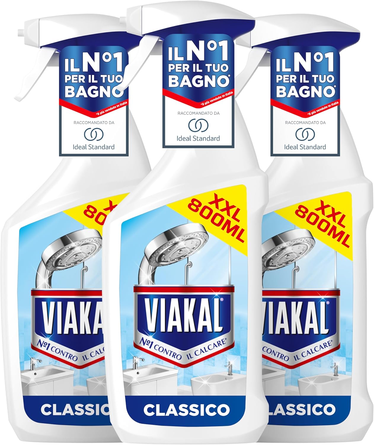 Thumbnail 6 de Viakal Classico Spray 2x – Elimina Calcare e residui di sapone con tecnologia anti-gocce