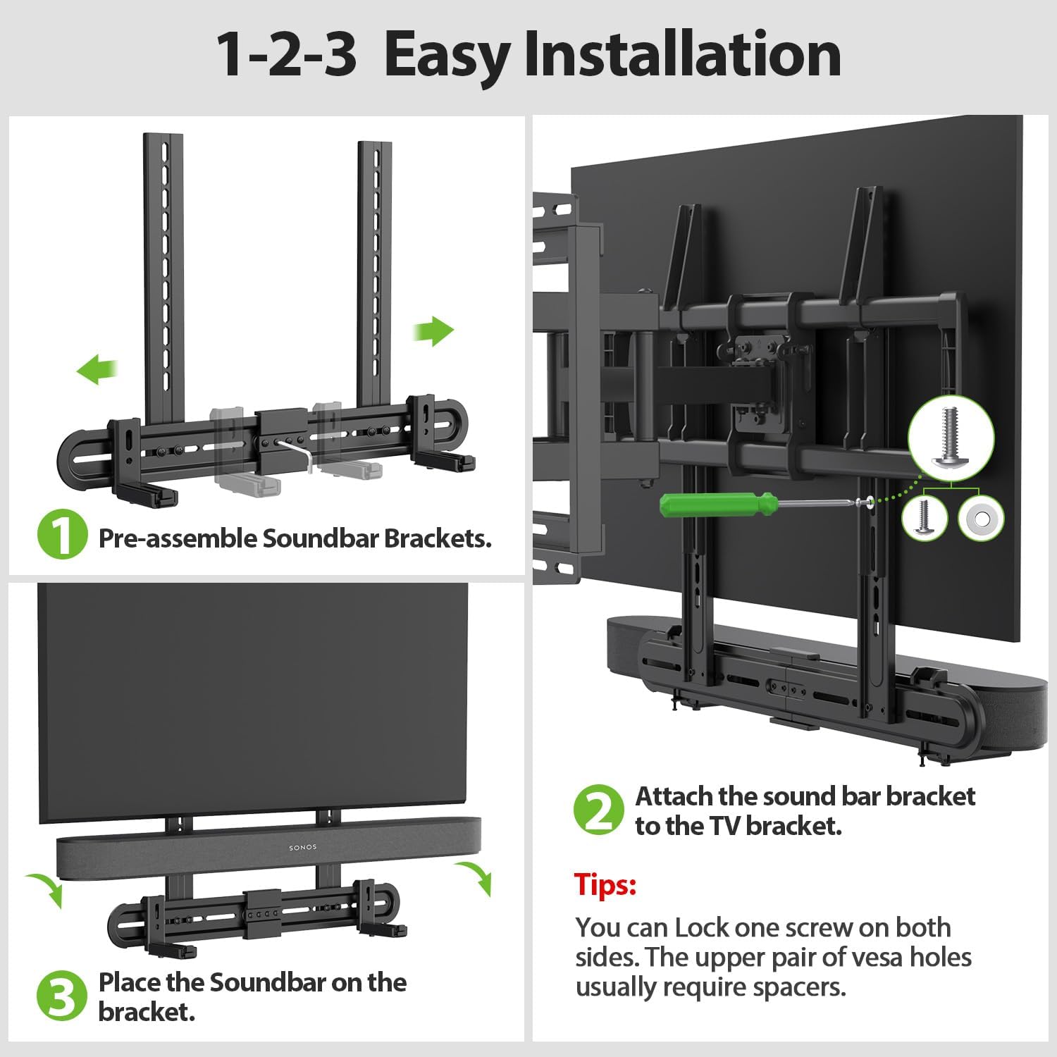 Detalle 2 de USX MOUNT Universal Soundbar Mount 3.46–6.06"