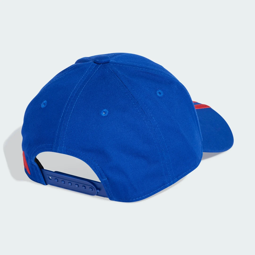 Detalle 2 de Gorra Baseball Francia 3 bandas Adidas (azul) — estilo y comodidad para tu día a día