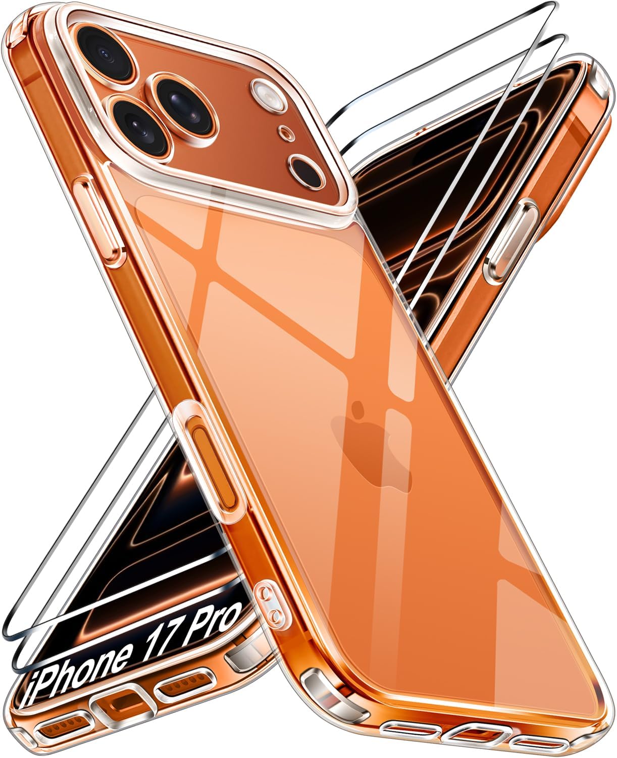 Detalle de ivoler Clear Case for iPhone 17 Pro with Full Camera Protection + 2 Screen Protectors