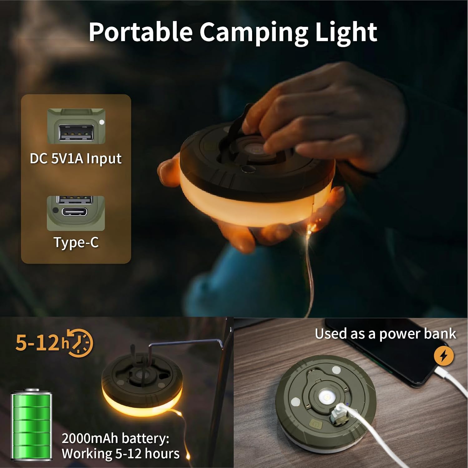 Thumbnail 2 de HAMLITE Camping string lights 32.8ft USB