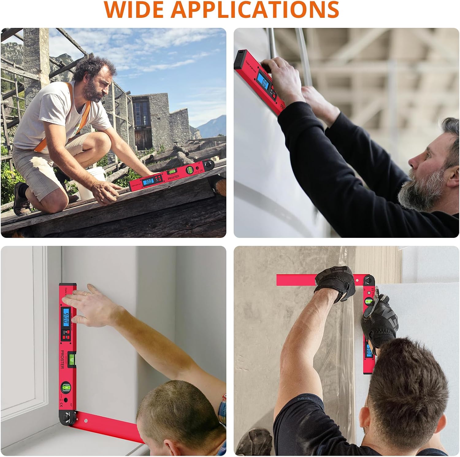 Detalle 2 de Proster 1 Digital Angle Finder, 400mm, 0–225° with Backlit LCD