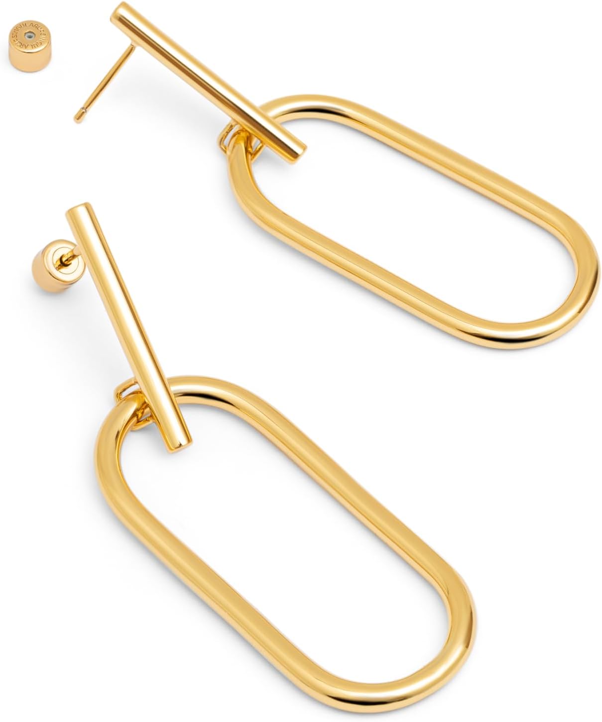 Detalle de SINGULARU Renata orecchini lunghi in ottone placcato oro 18Kt o rodio 💍
