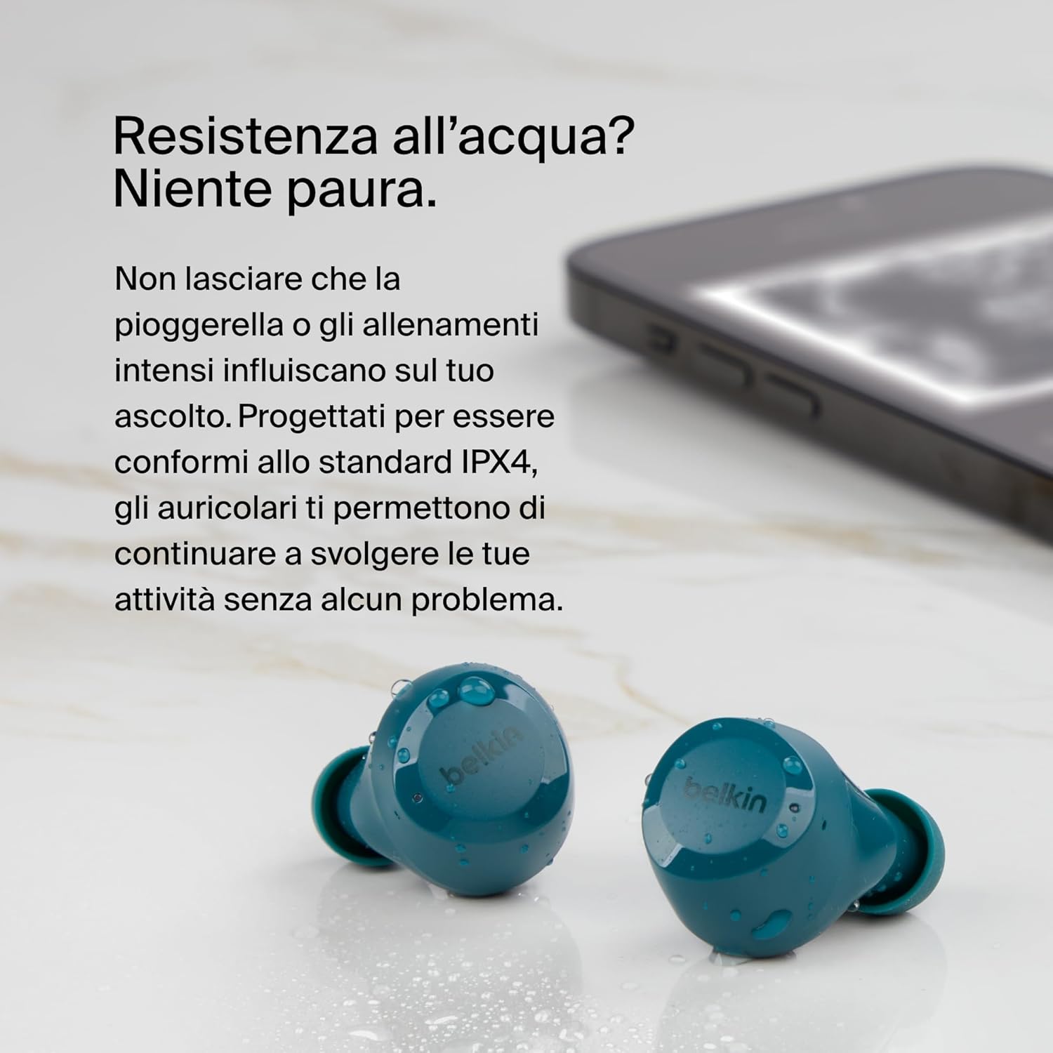 Thumbnail 6 de Belkin SoundForm Bolt: Auricolari true wireless con 28 ore di autonomia, IPX4 e controllo touch