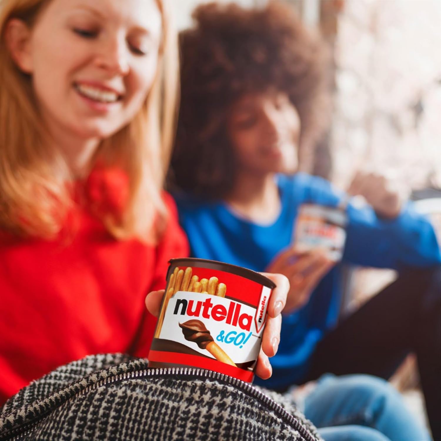 Detalle de Nutella & Go Snack Monoporzione con Croccanti Grissini e Nutella – 12 Confezioni da 48 g