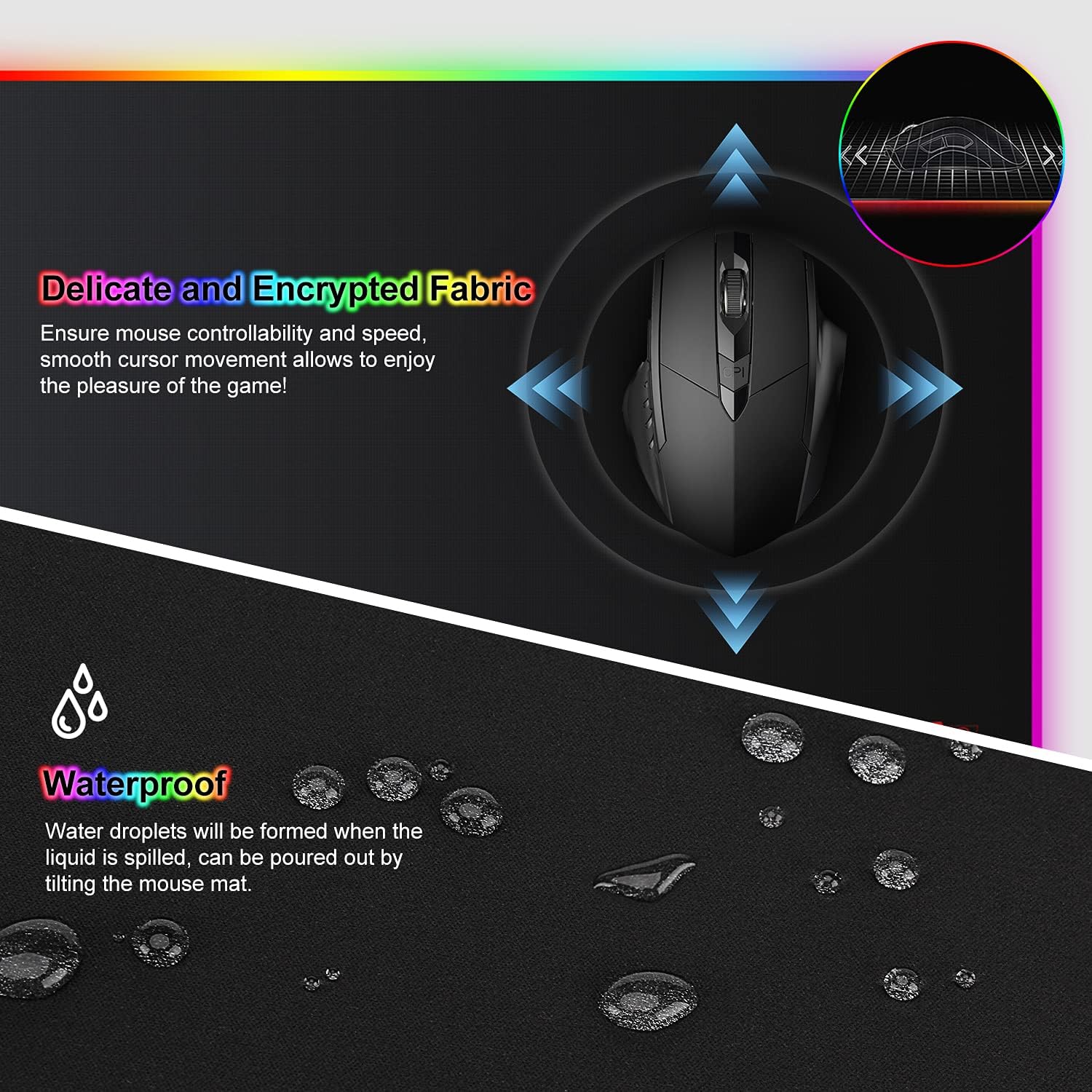 Thumbnail 5 de Gaming Mauspad RGB 800×300 mm
