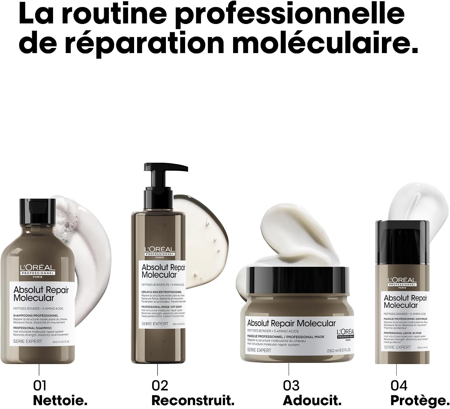 Detalle de L'Oréal Professionnel Masque Réparateur Concentré Absolut Repair Molecular – 300 ml