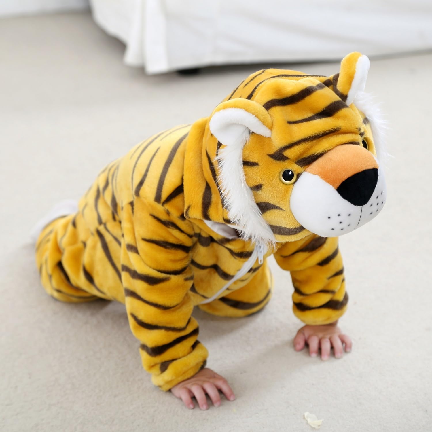 Thumbnail 6 de Hilmocho Baby Hooded Romper Unisex Animal Cartoon Flannel Onesie (3–36 months)