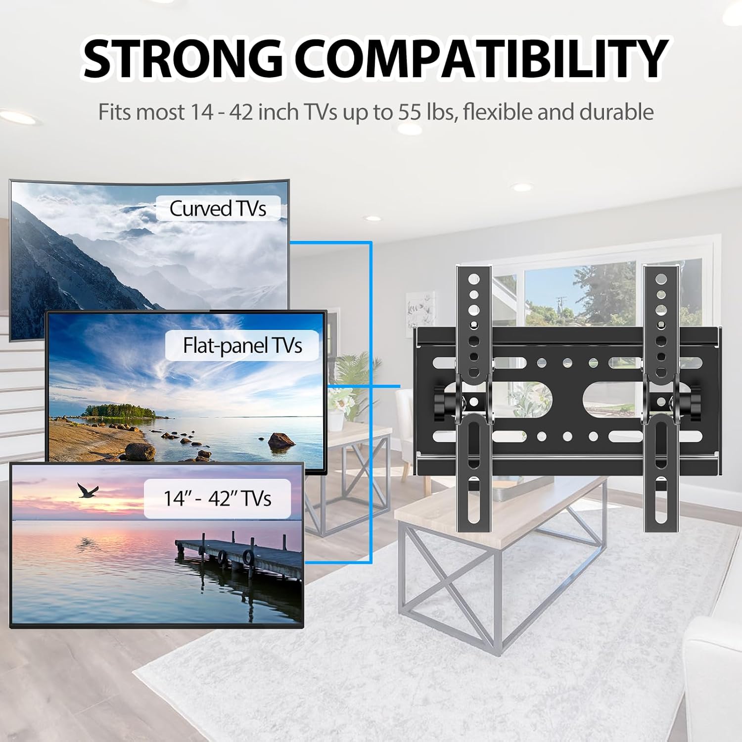 Thumbnail 6 de JXMTSPW TV Wall Bracket tilt for 14–42" TVs