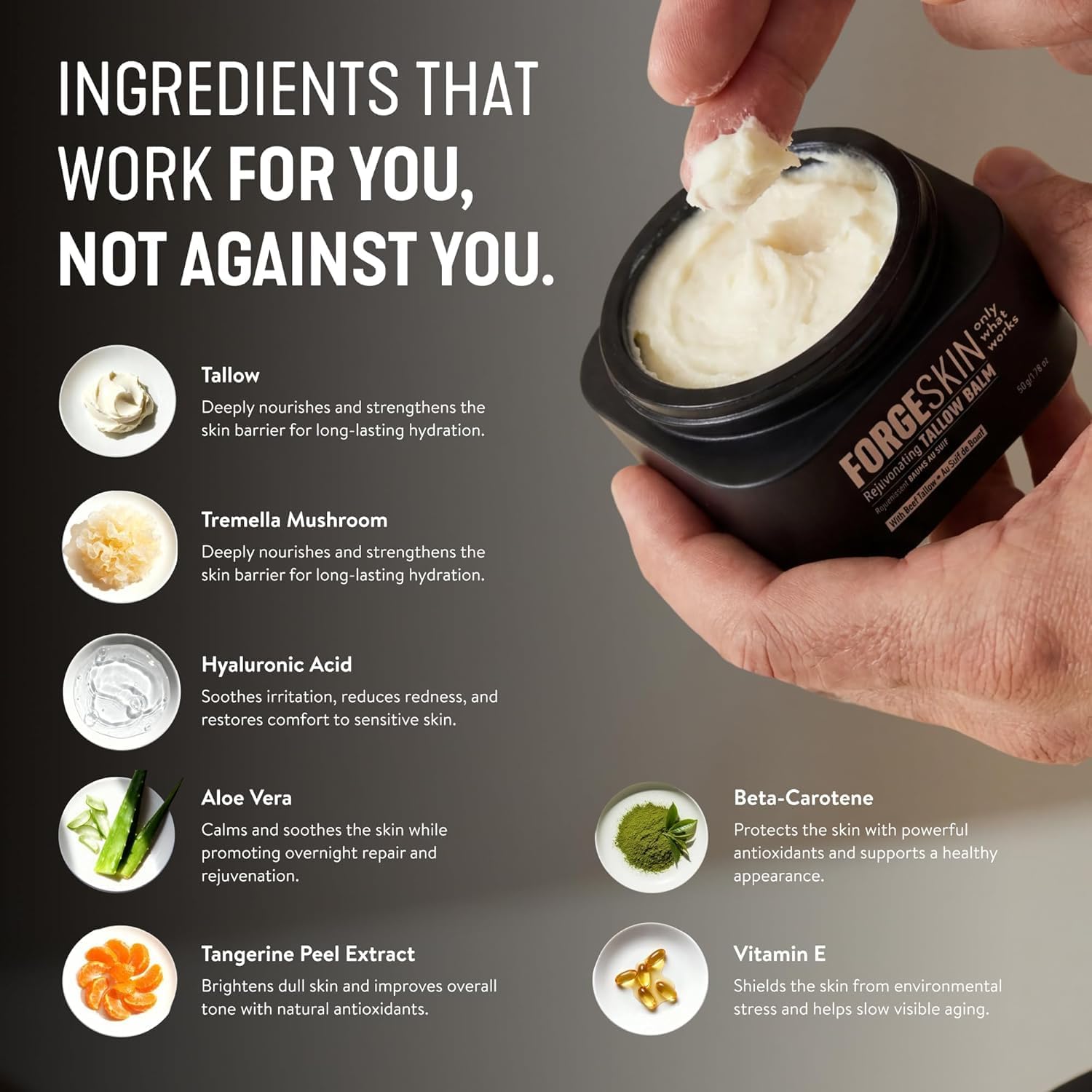 Detalle de FORGE SKIN Wrinkle Defense Tallow Balm 1.7 OZ