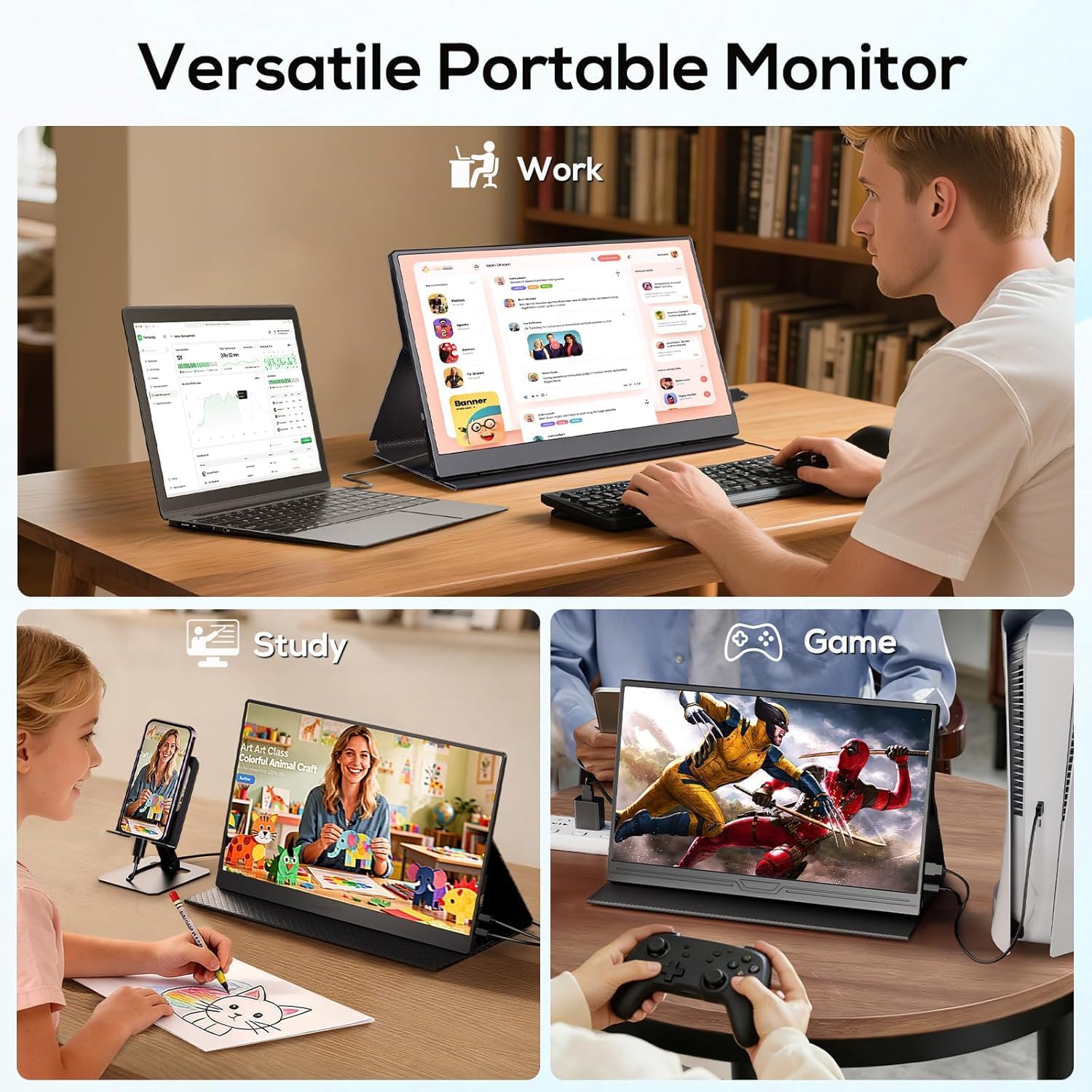 Thumbnail 1 de COOLHOOD Portable Monitor 15.6 Zoll Tragbarer Monitor
