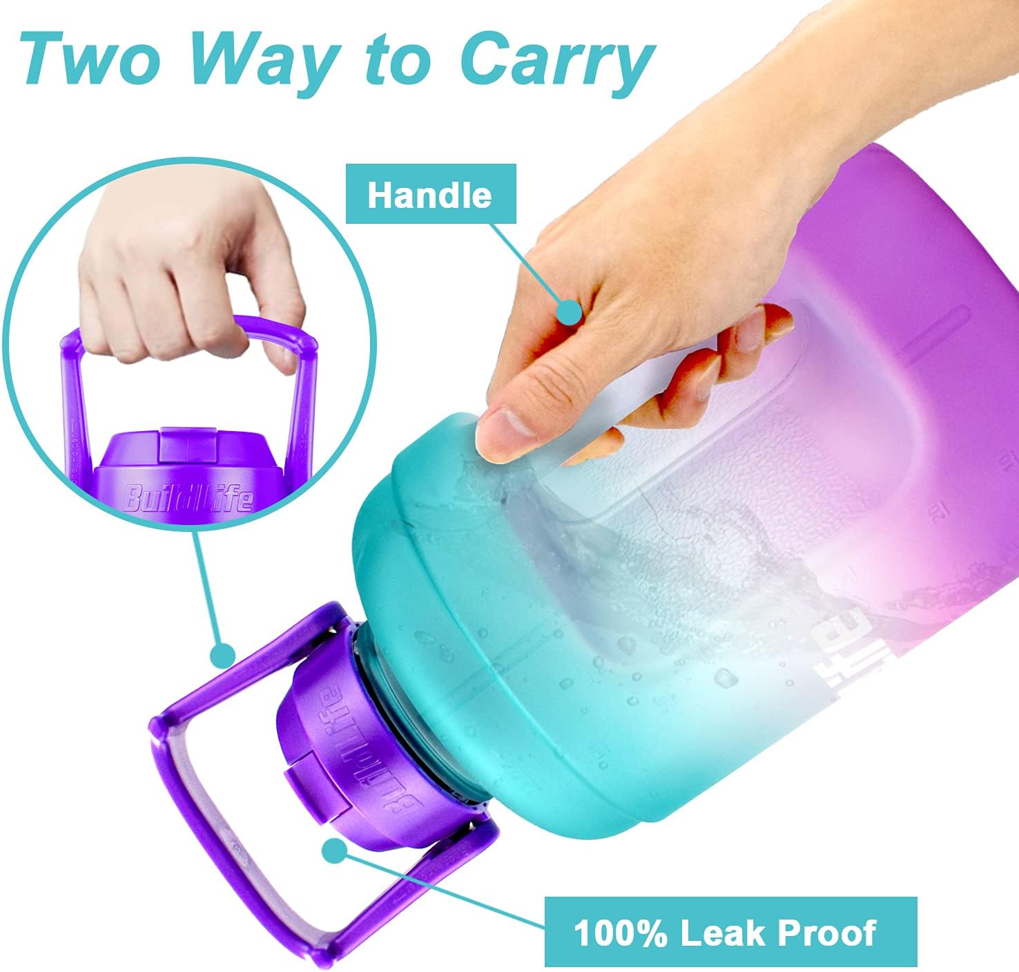 Thumbnail 2 de BuildLife Motivational Water Bottle 2.2L 💧