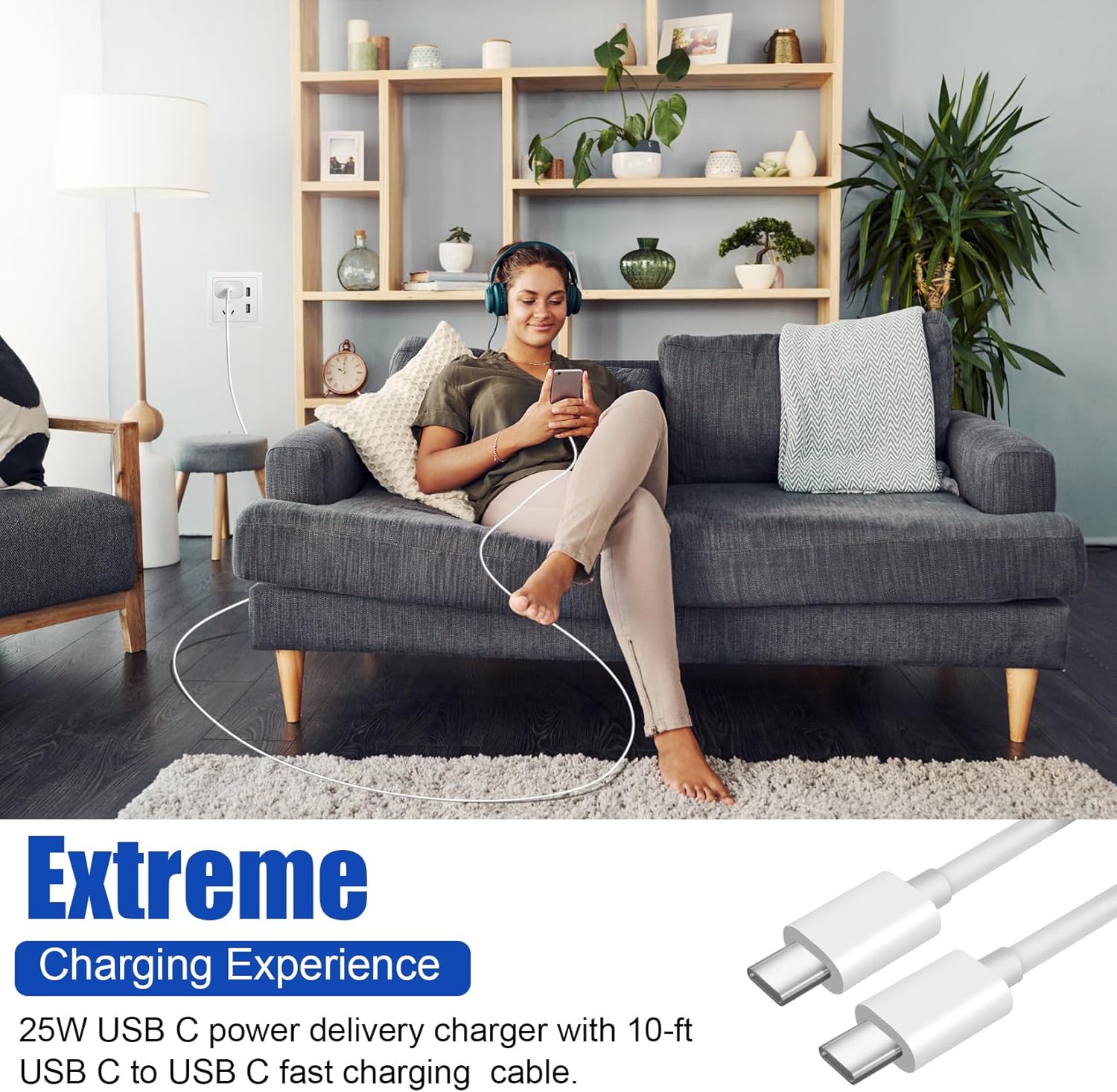 Thumbnail 6 de Samsung Fast Charger 25W 10ft USB-C cable pack