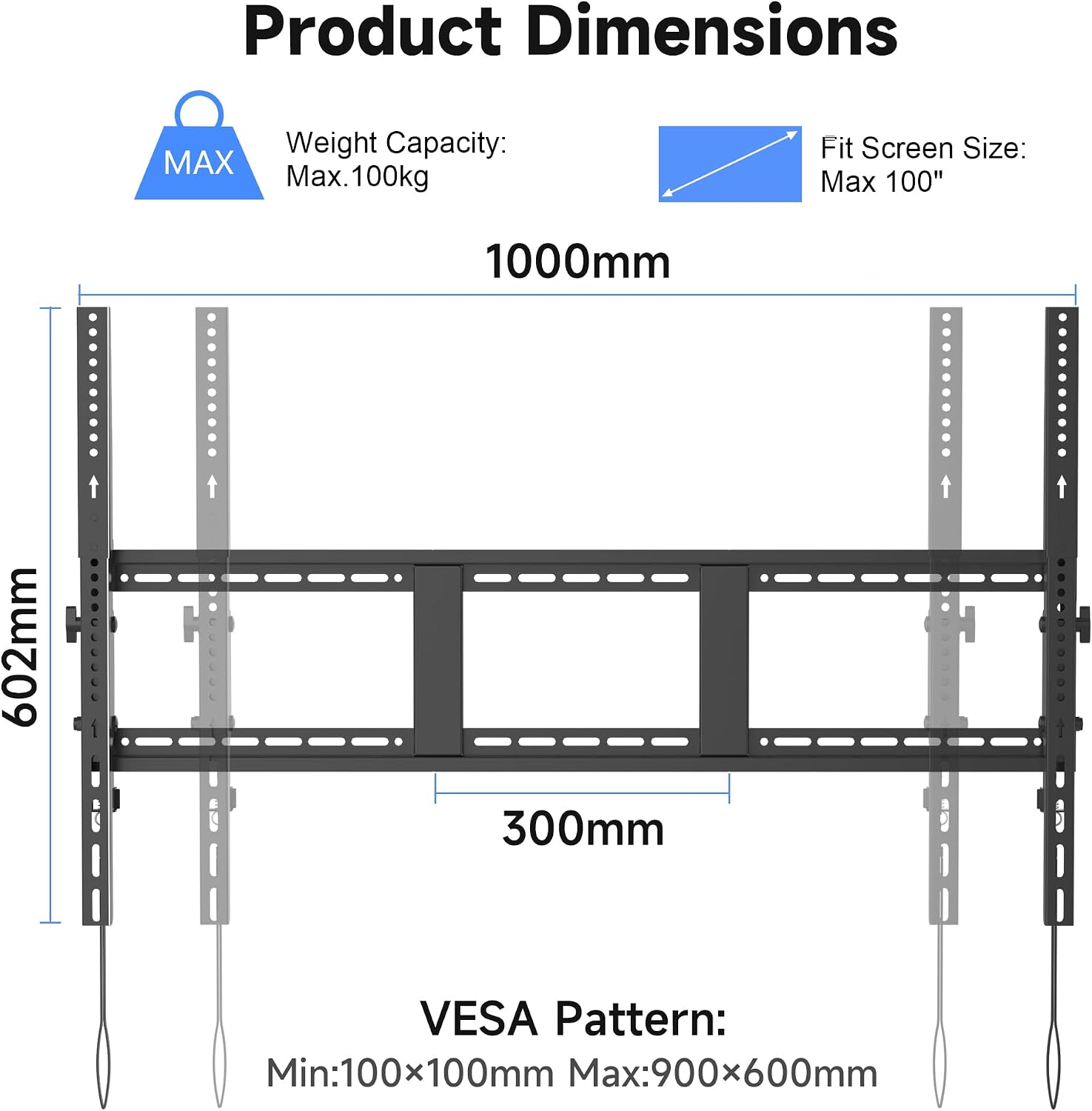 Detalle de Suptek 100kg Heavy Duty Tilt TV Wall Mount for 49-120" Screens (MT9)