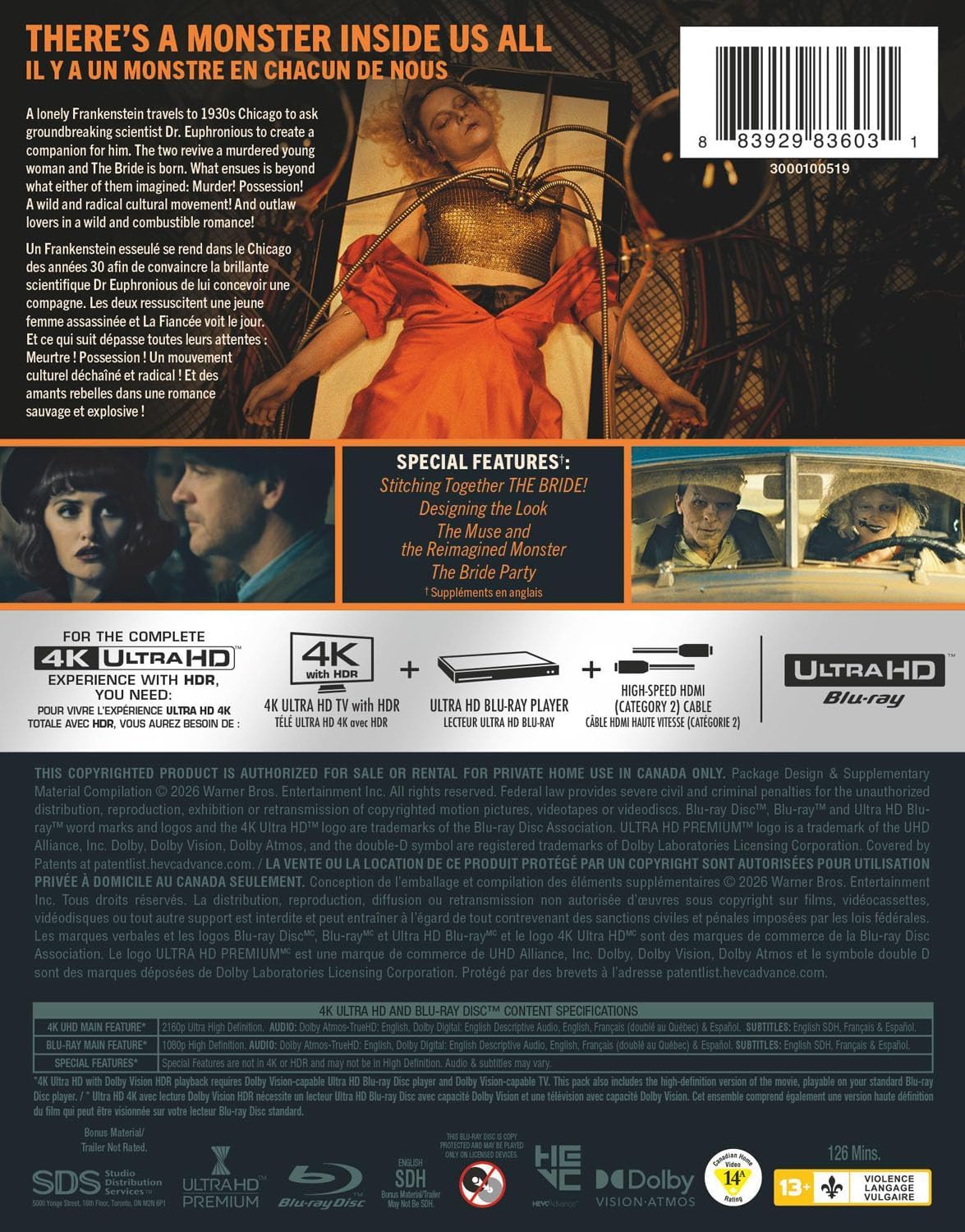 Detalle de The Bride! 4K Ultra HD and Blu-ray Steelbook