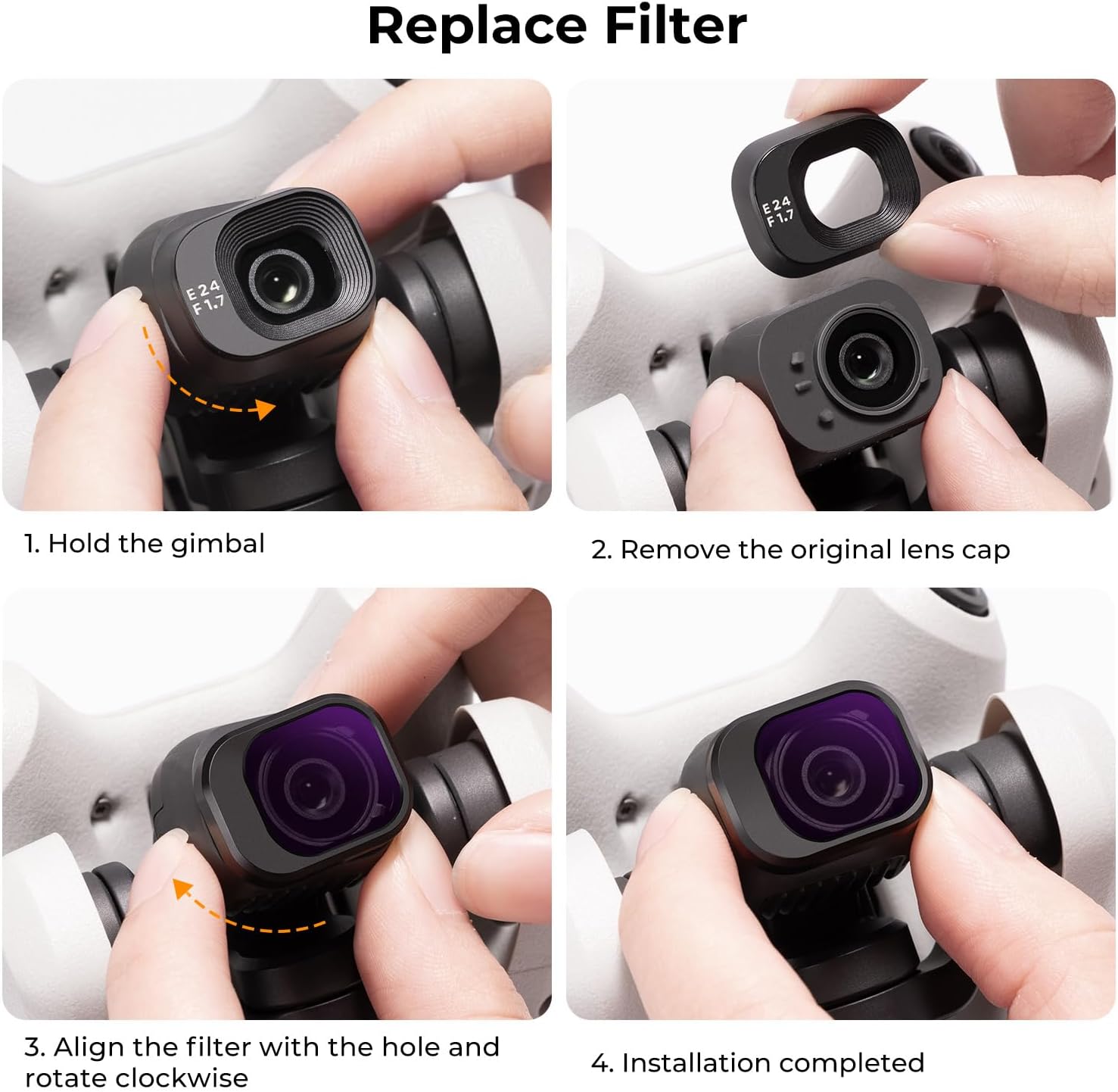 Thumbnail 6 de K&F Concept Mini 4 PRO ND Filtro Kit: ND8, ND16, ND32 e ND64 per DJI Mini 4 Pro