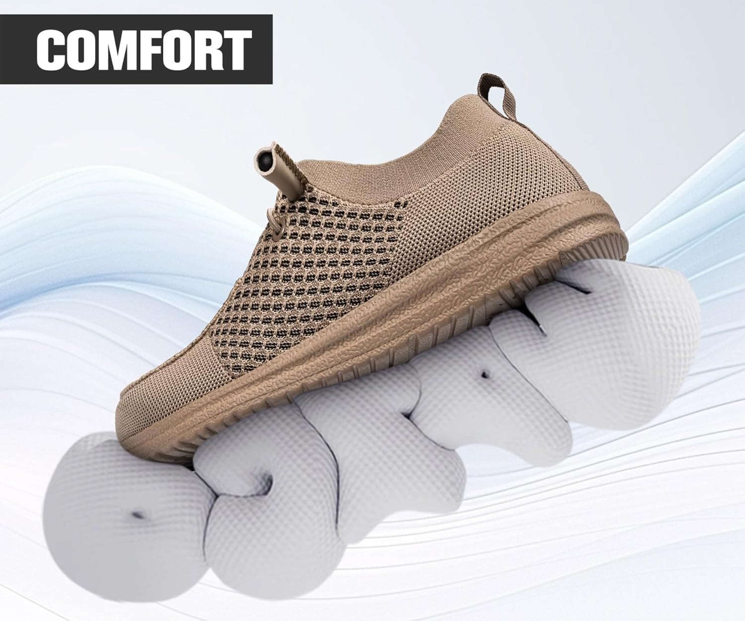 Thumbnail 5 de LARNMERN Slip On Steel Toe Shoes for Men – Lightweight, Comfortable, No-Luss Security Sneakers