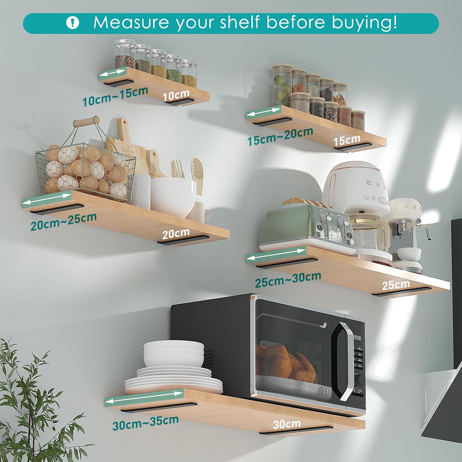 Detalle 2 de Yeabett Shelf Brackets 20cm, 70kg load capacity ðŸ›